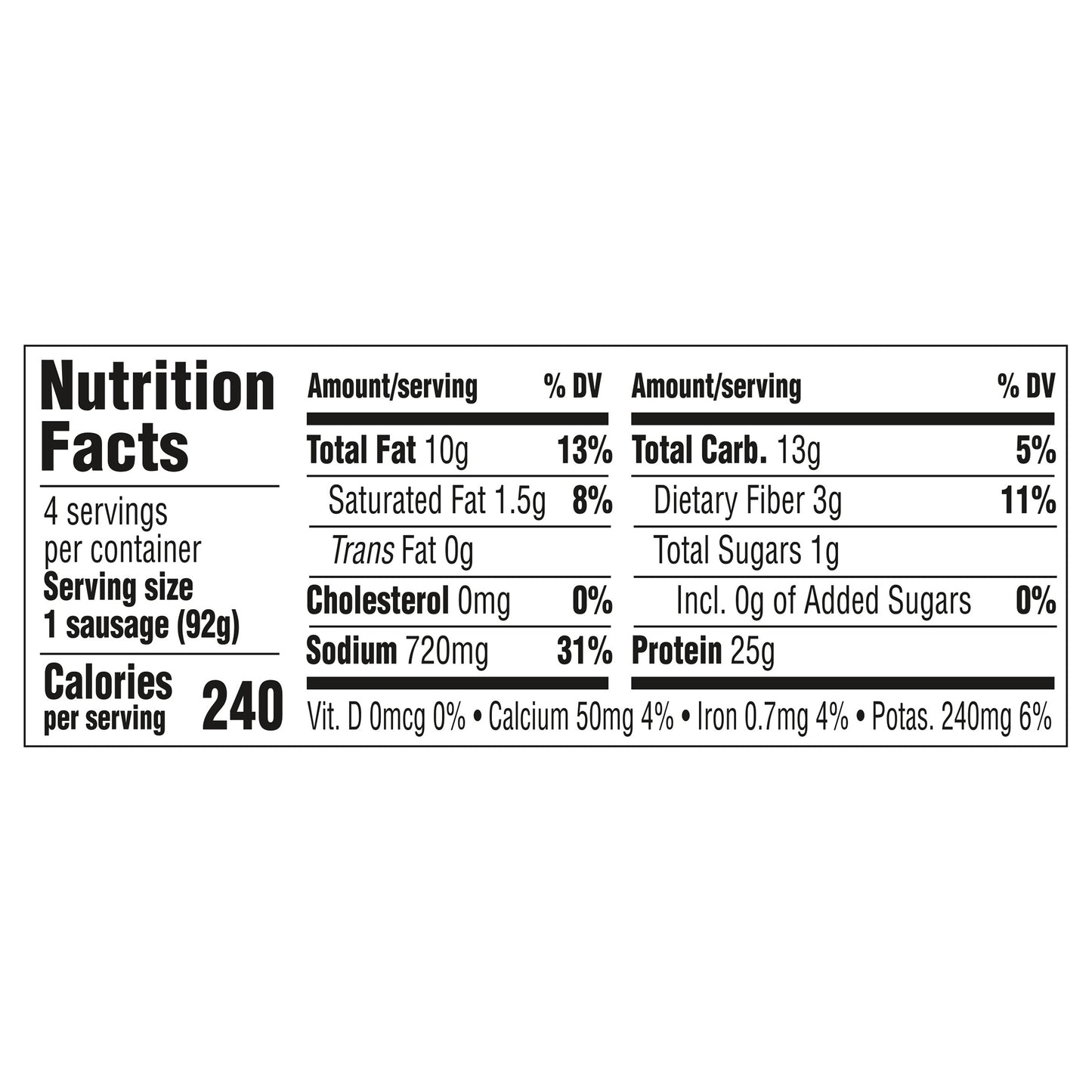 Field Roast Italian Garlic & Fennel Plant-Based Sausage