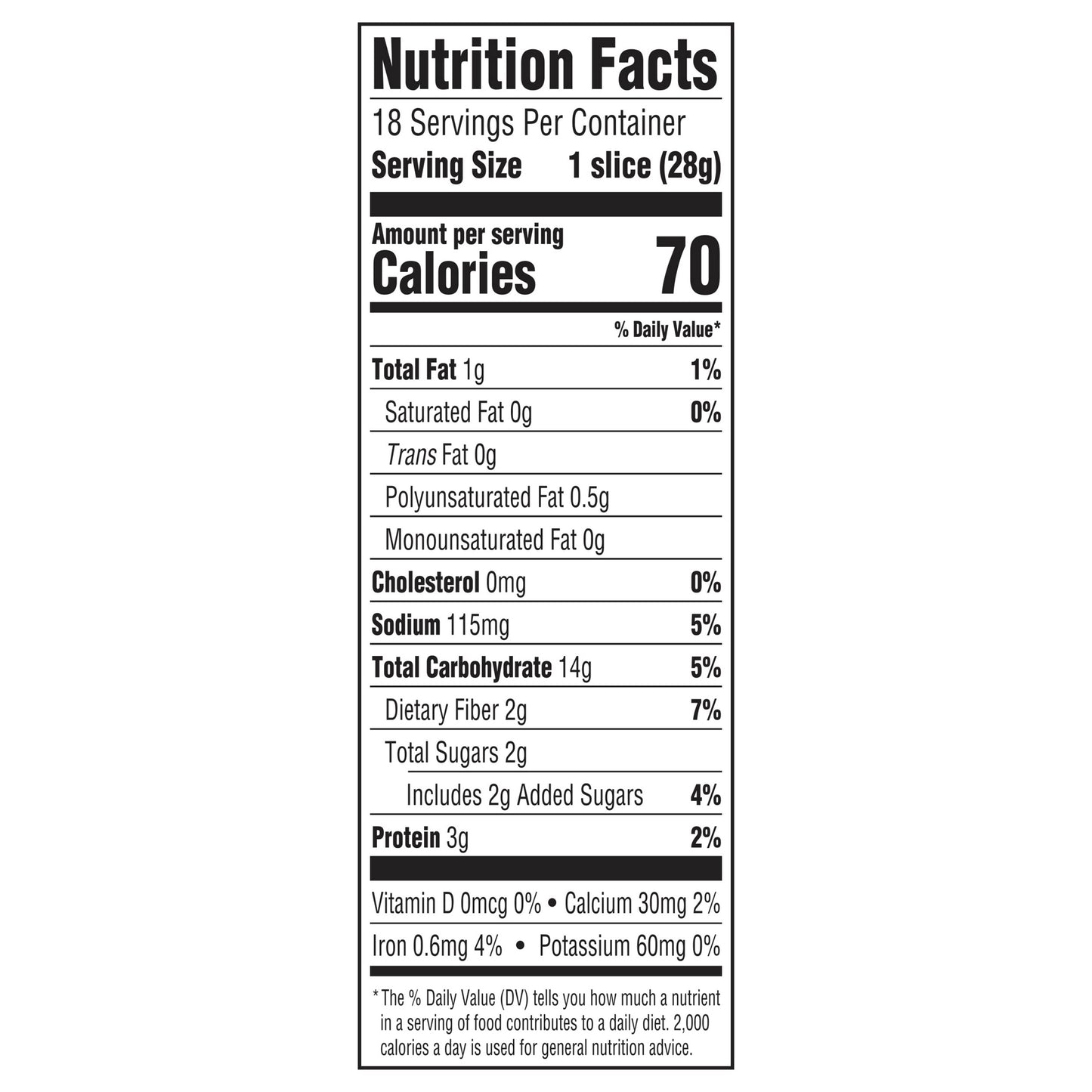 Oroweat Small Slice Whole Wheat Bread, 18 oz
