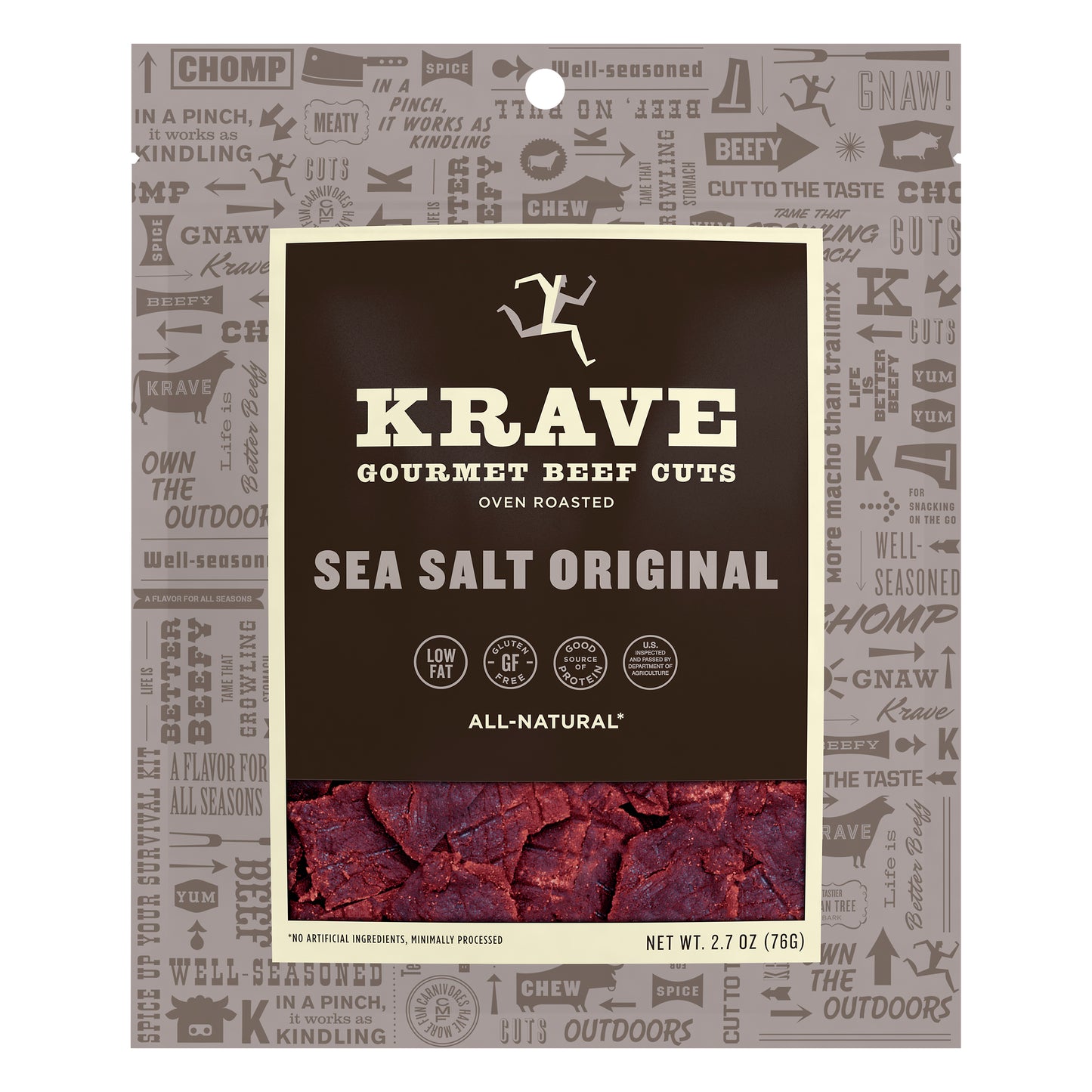 Krave Gourmet Sea Salt Original Beef Cuts 2.7 oz