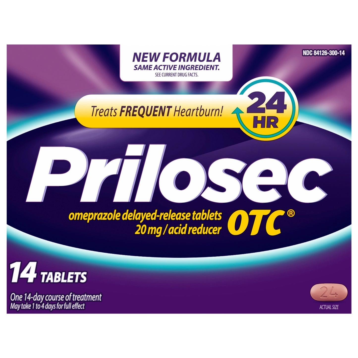 Prilosec OTC, Omeprazole 20mg, Omeprazole, Heartburn Medicine, Acid Reflux Medicine, 24 Hour Omeprazole Relief, 14 Tablets
