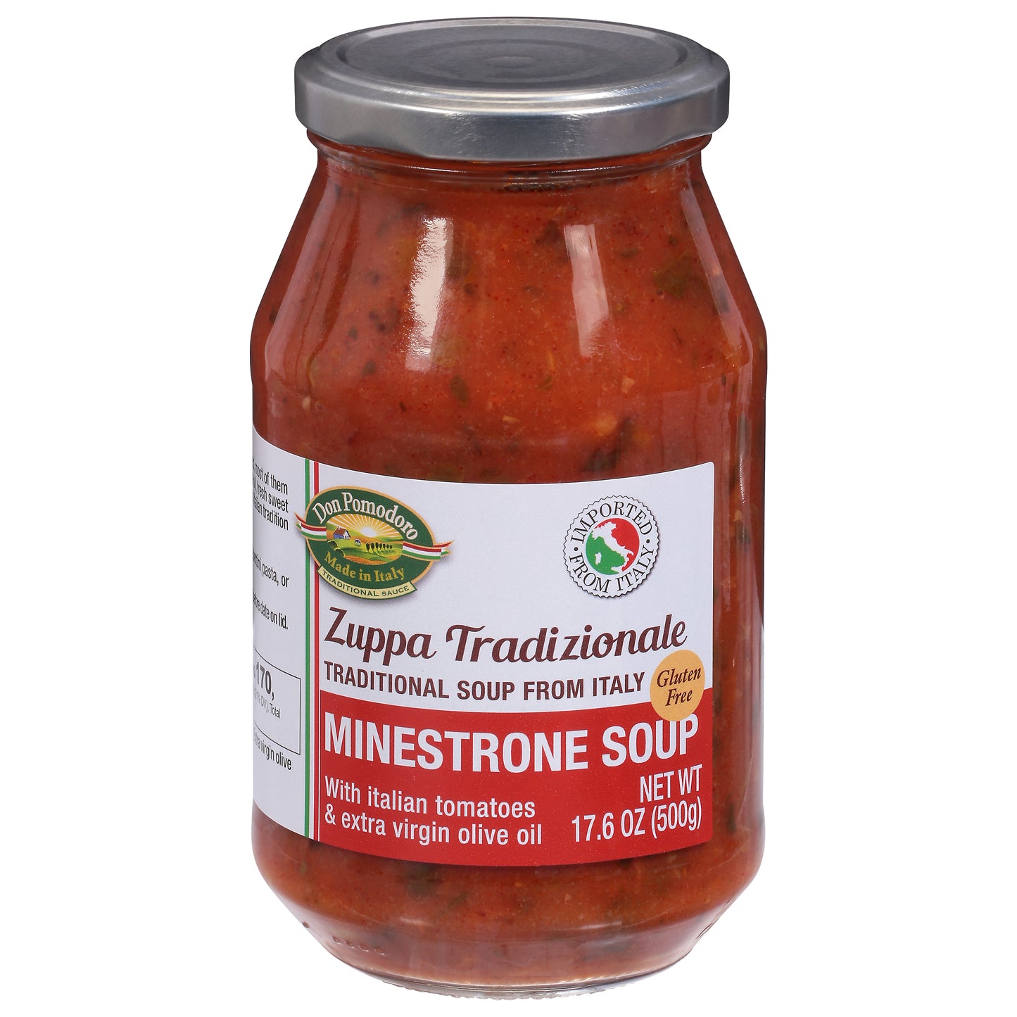 Don Pomodoro Traditional Minestrone Soup with Italian Tomatoes & Extra Virgin Olive Oil 17.6 oz