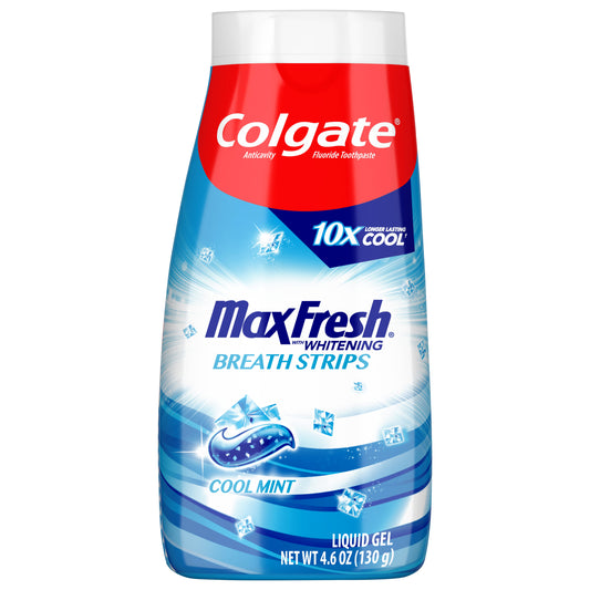 Colgate Max Fresh Liquid Gel 2-in-1 Toothpaste Gel and Mouthwash ,4.6 Oz (Pack of 12)