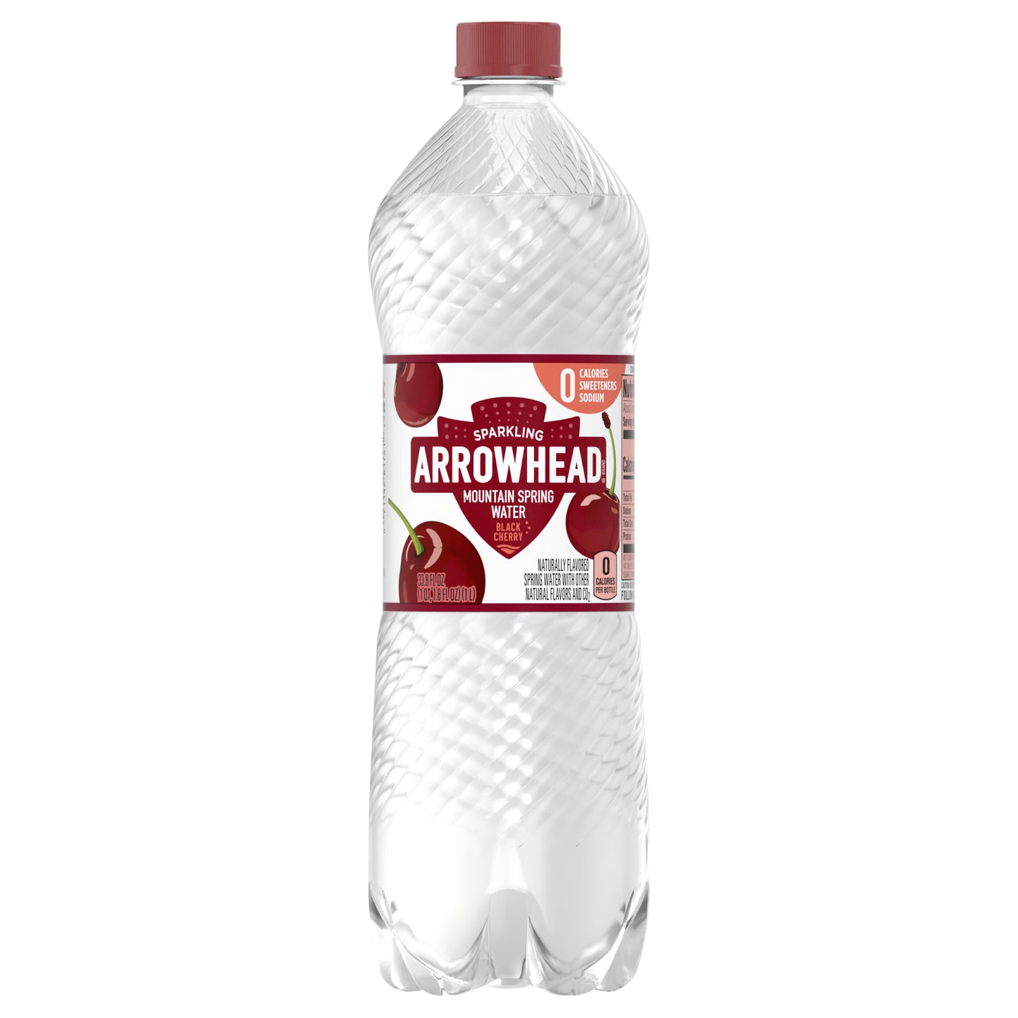 Arrowhead Sparkling Water, Black Cherry, 33.8 oz. Bottle