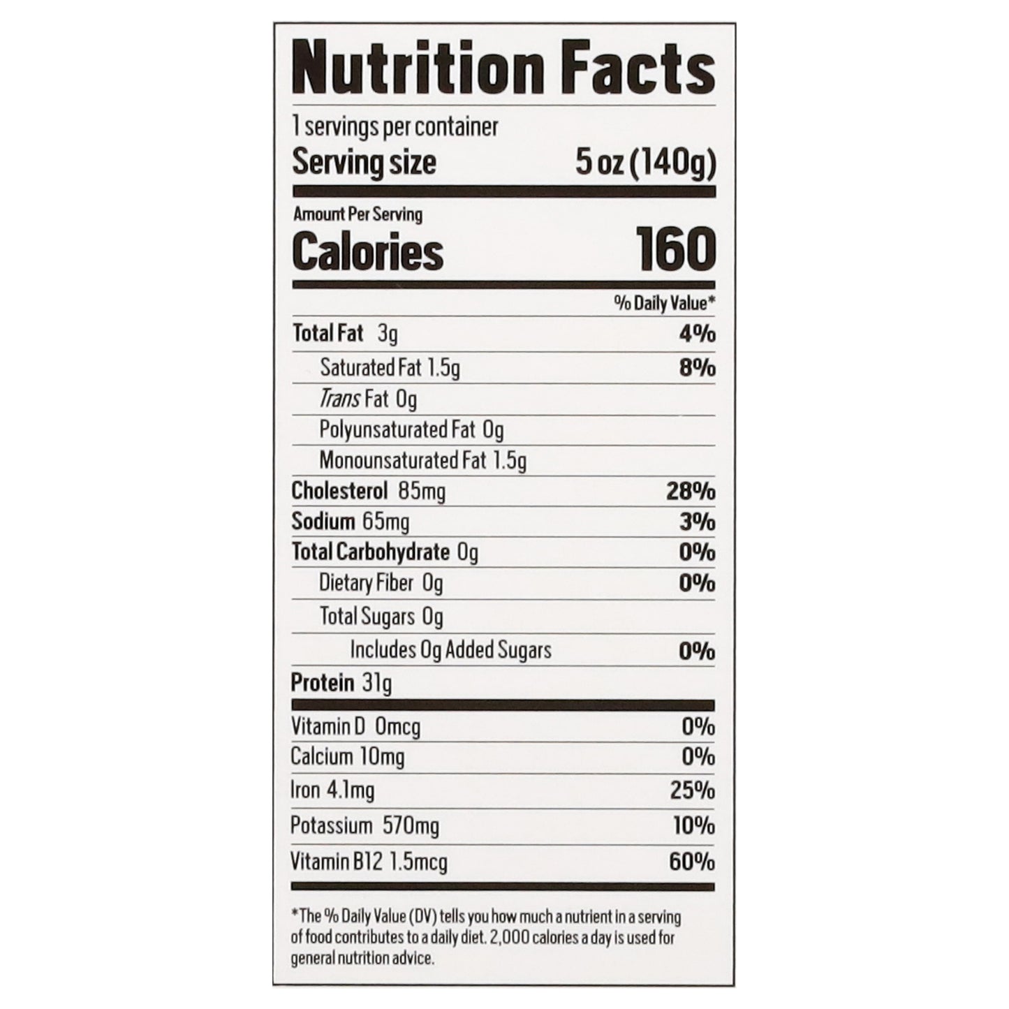 Pre 100% Grass-Fed & Finished Beef Filet Mignon Steak 5 oz