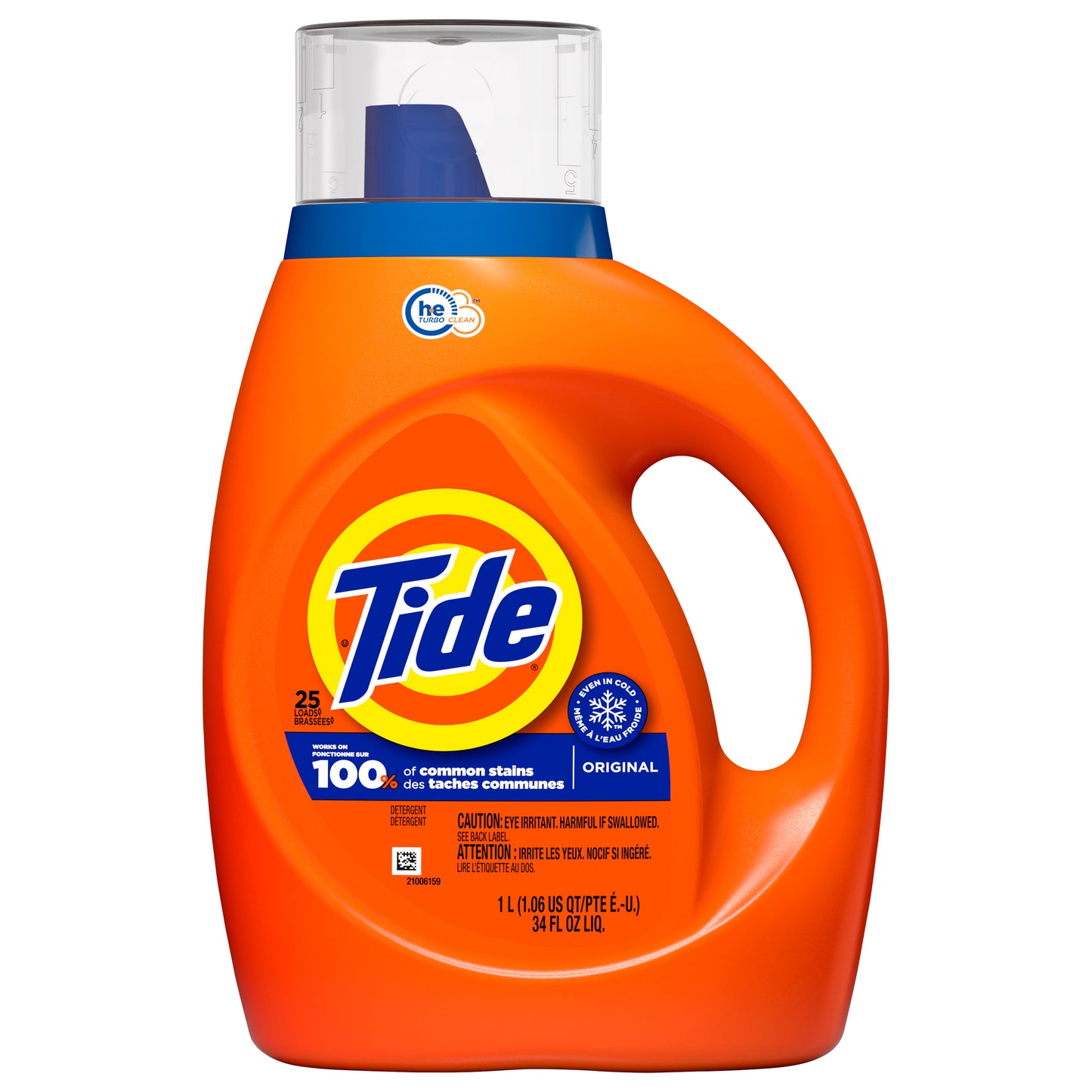 Tide Liquid Laundry Detergent, Original Scent, 34 fl oz, 25 Loads