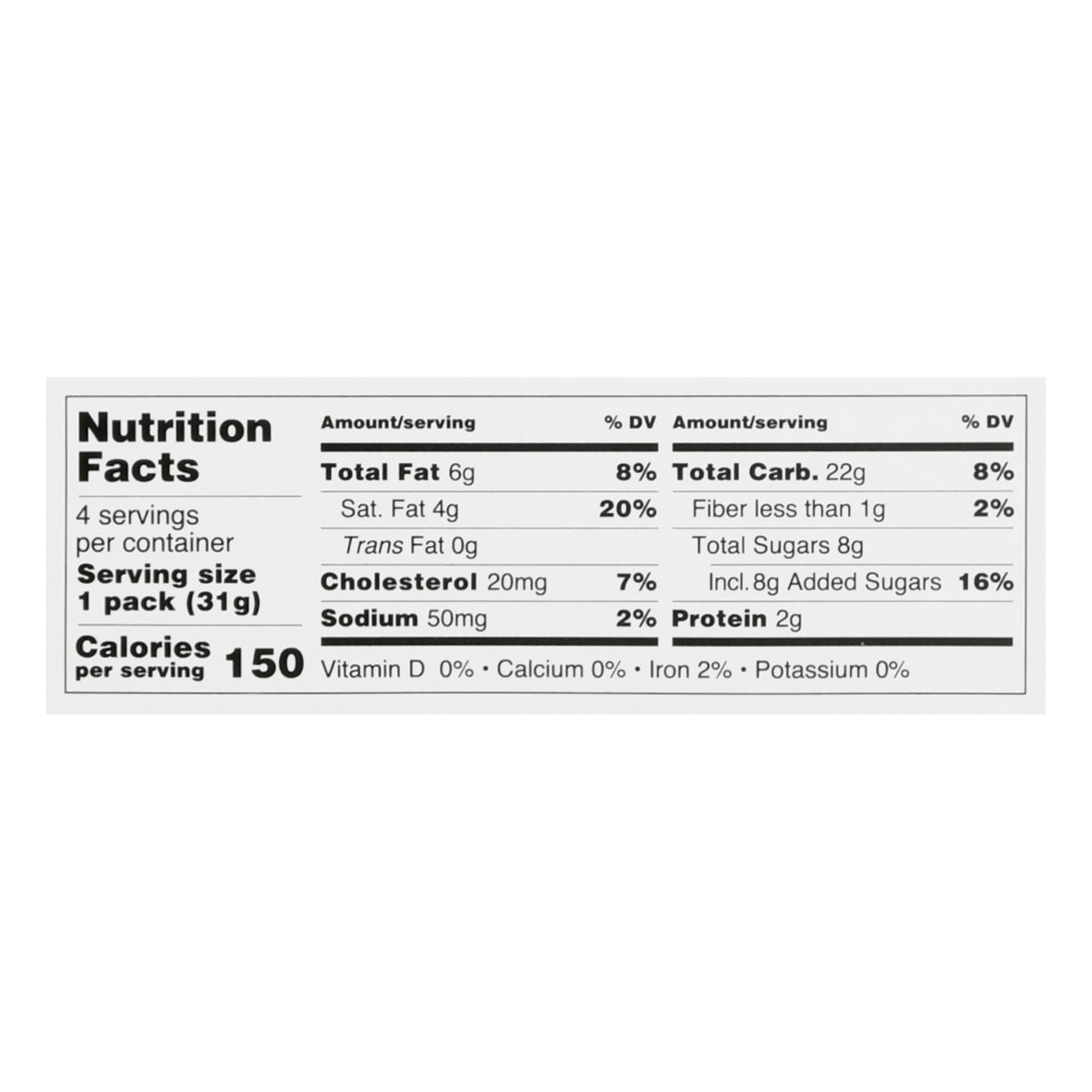 Pierre Biscuiterie Pure Butter French Butter Cookies 4 - 1.10 oz Packs