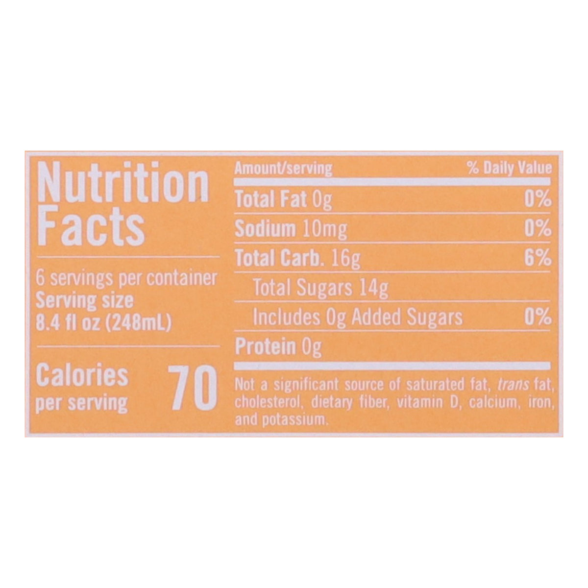 Izze Sparkling Peach Flavored Juice Beverage 6 - 8.4 fl oz Cans