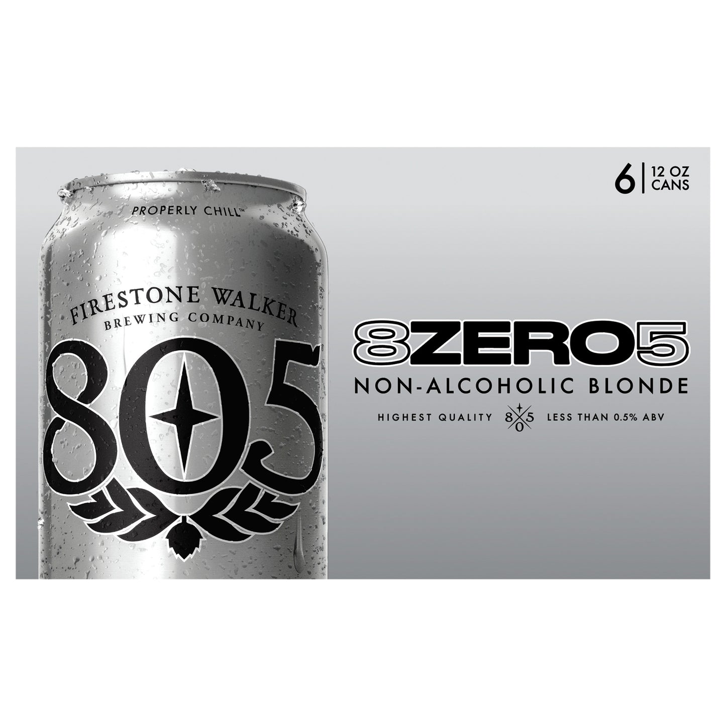 Firestone Walker 805 8ZERO5 Non-Alcoholic Beer 6 - 12 oz Cans