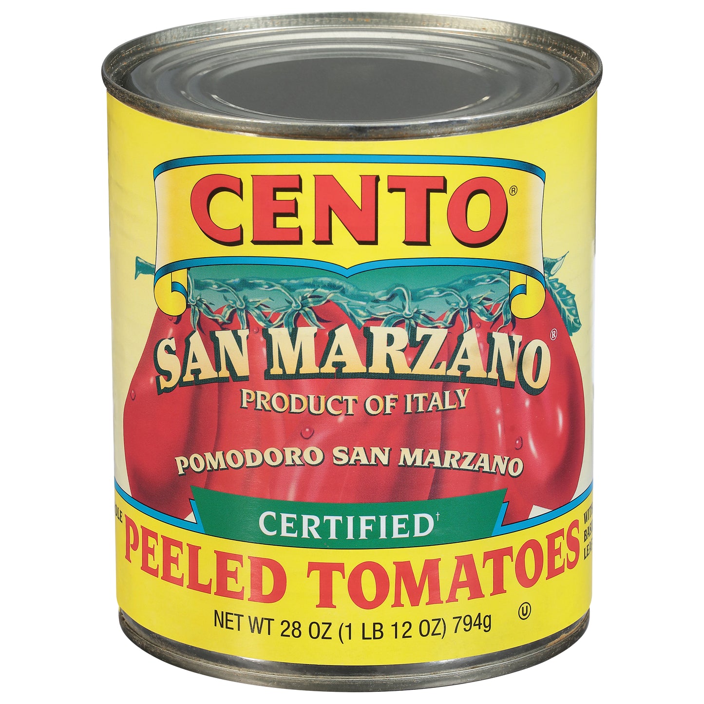 Cento Whole Peeled Tomatoes with Basil Leaf 28 oz