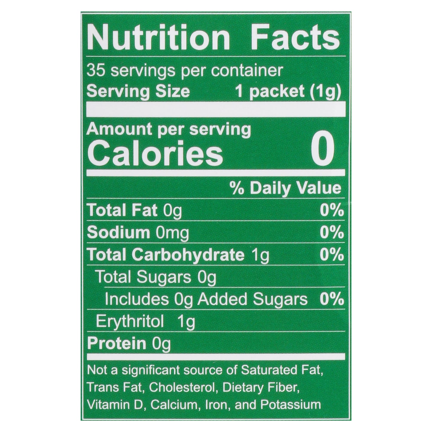 Wholesome Packets Organic Stevia 35 Packets