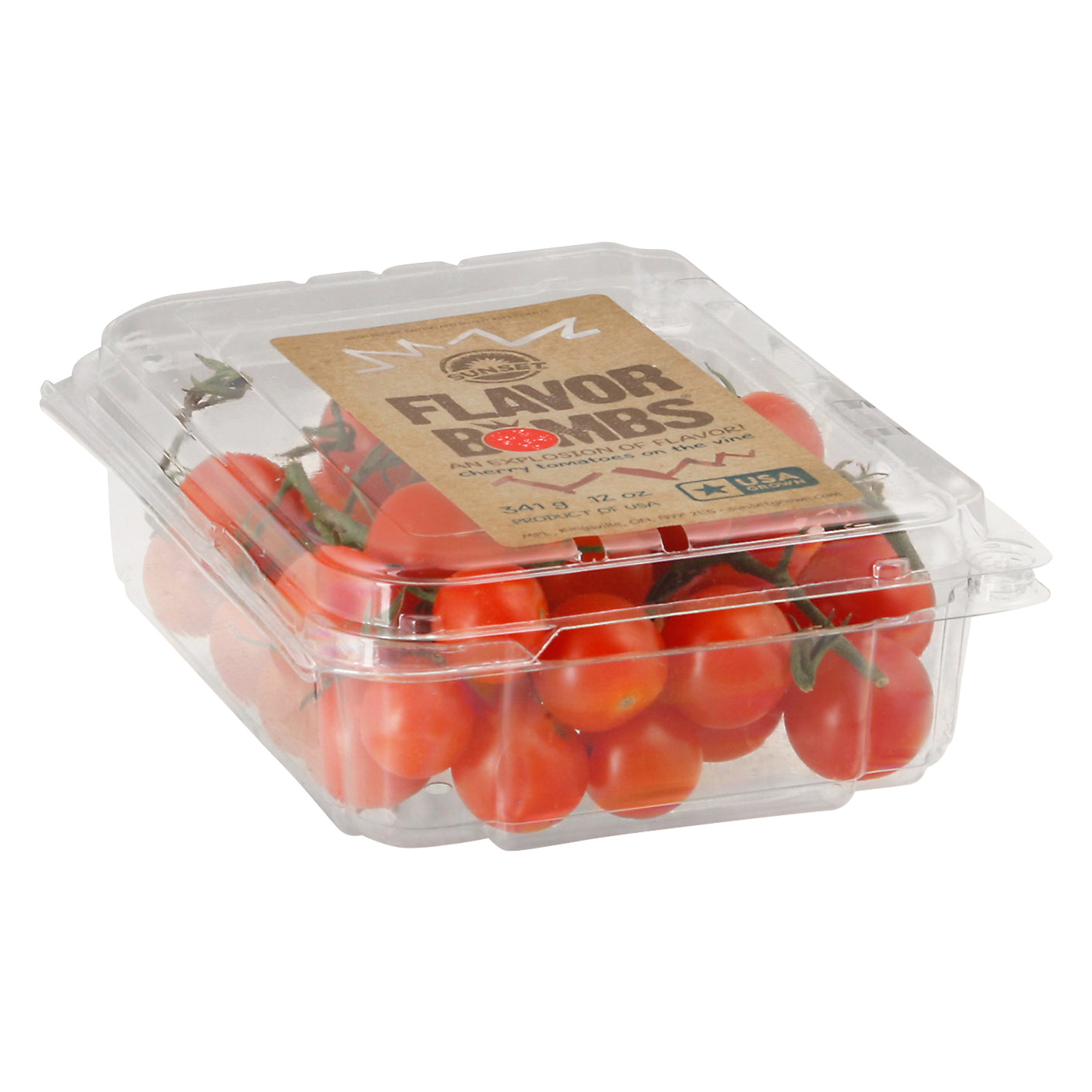 Sunset Flavor Bombs On The Vine Cherry Tomatoes 12 oz Clam Shell