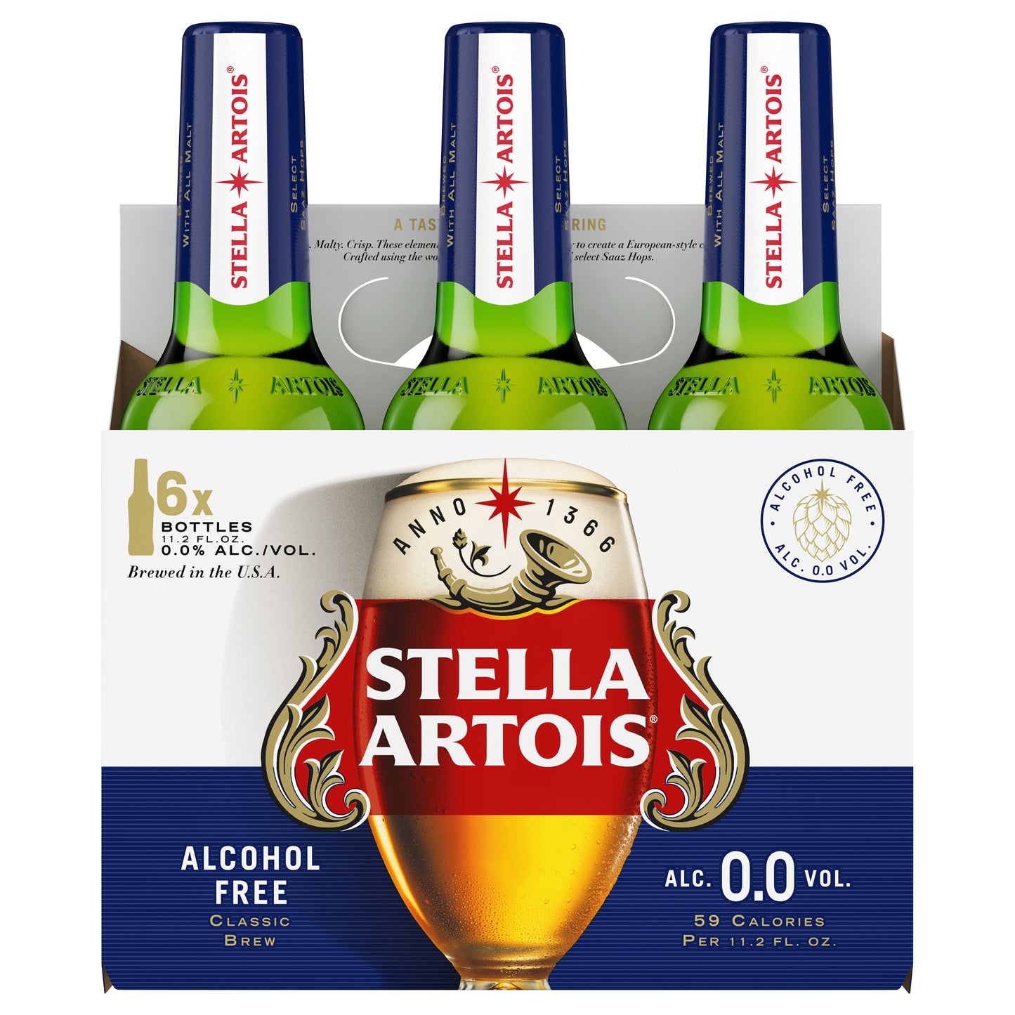 Stella Artois Liberté Non Alcoholic Beer, 6 Pack Bottles