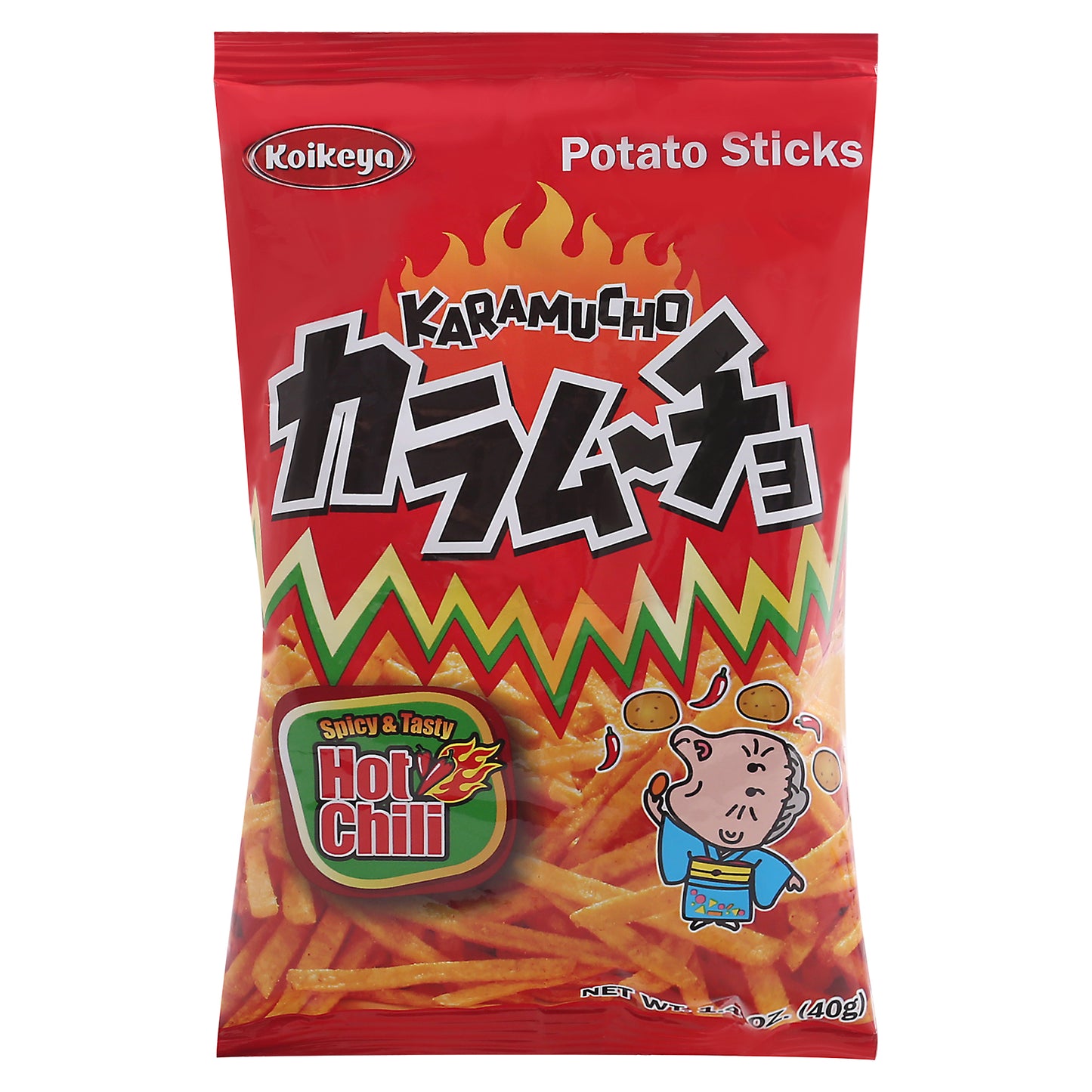 Koikeya Karamucho Hot Chili Potato Sticks 1.4 oz Bag