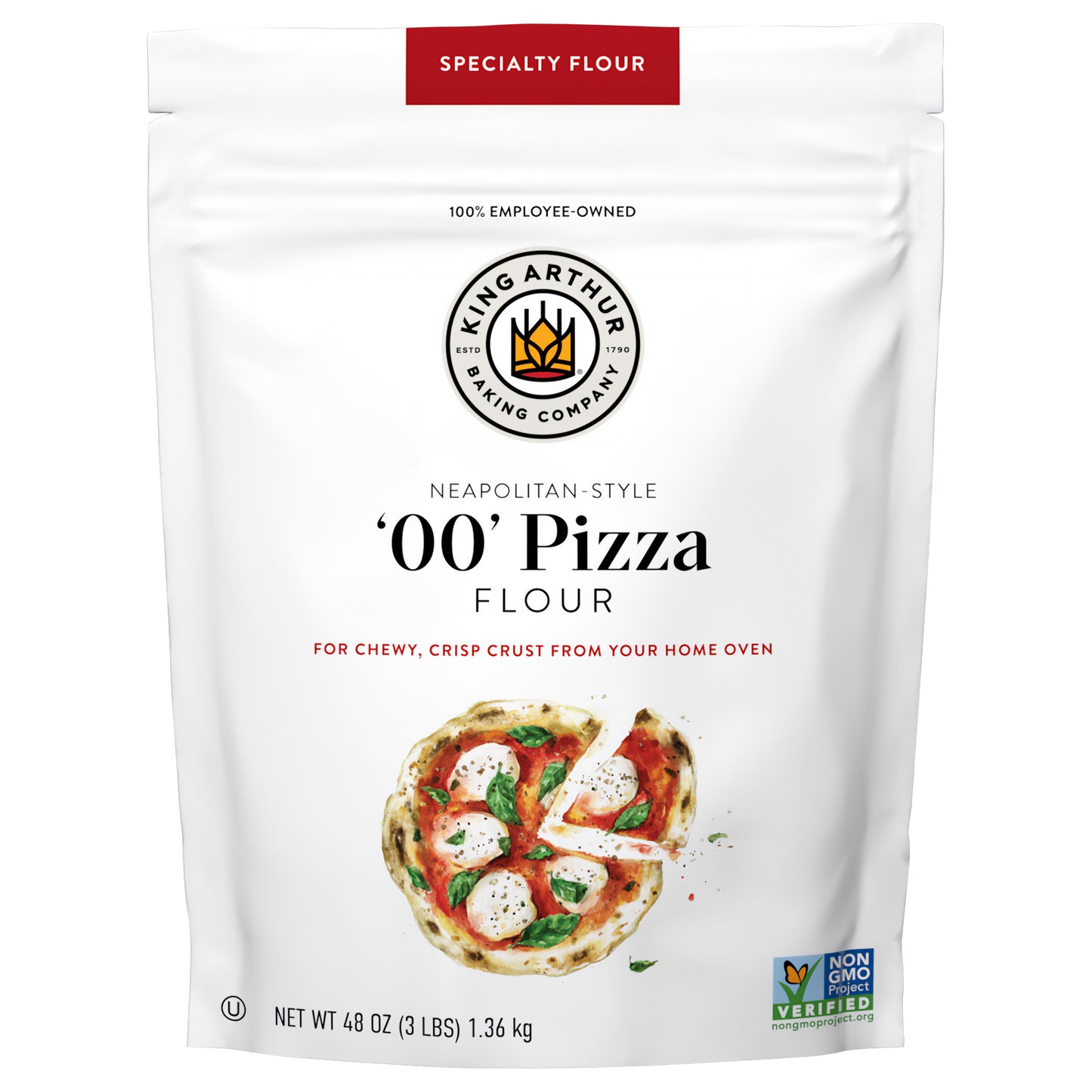 King Arthur Baking Company Neapolitan-Style 00 Pizza Flour 48 oz