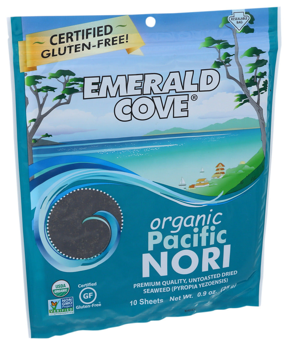 Emerald Cove, Organic Pacific Nori Untoasted Hoshi Silver Grade, 10 Ct