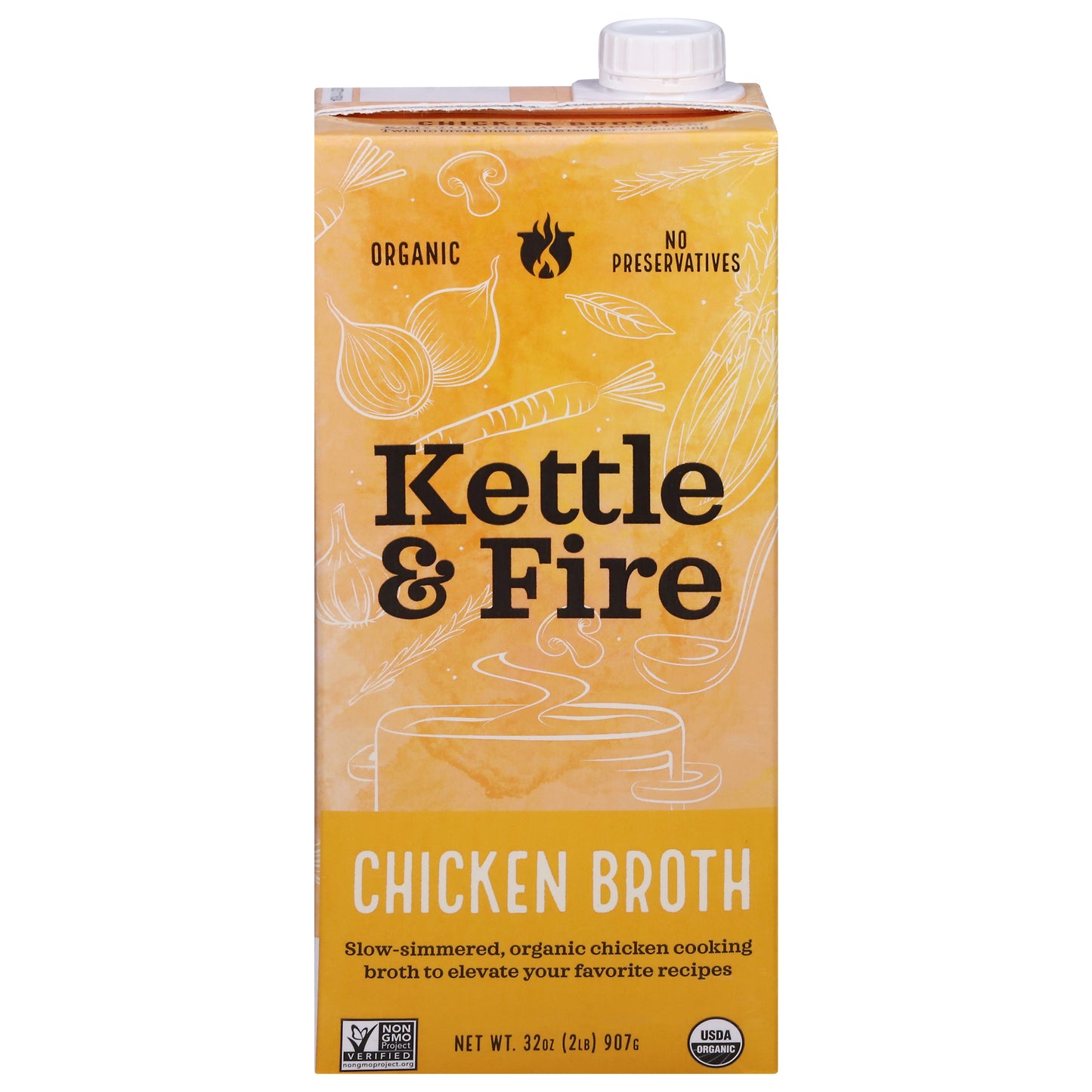 Kettle & Fire Organic Chicken Broth 32 oz