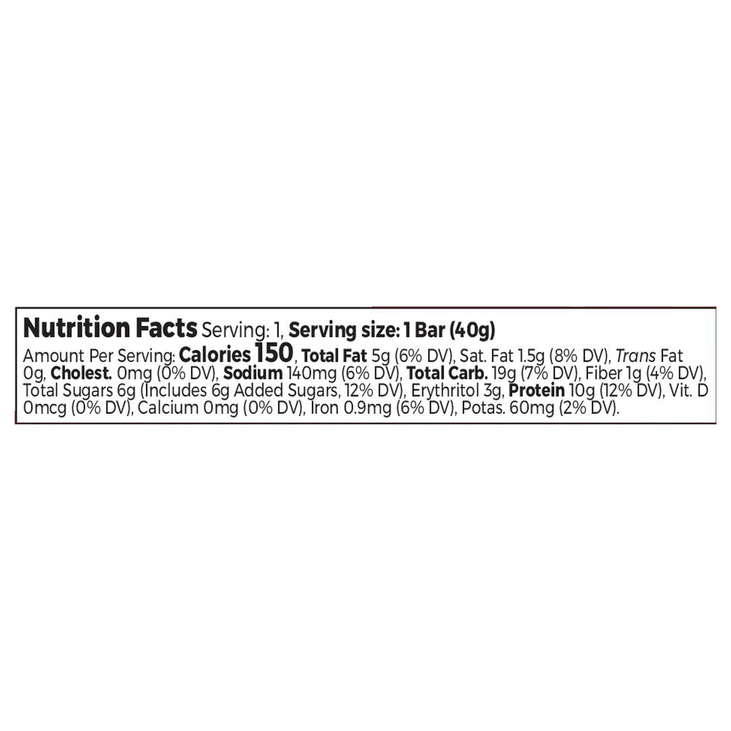 Orgain Organic Plant Based Protein Snack Bar, Peanut Butter Chocolate Chunk, 1.41oz, 1ct