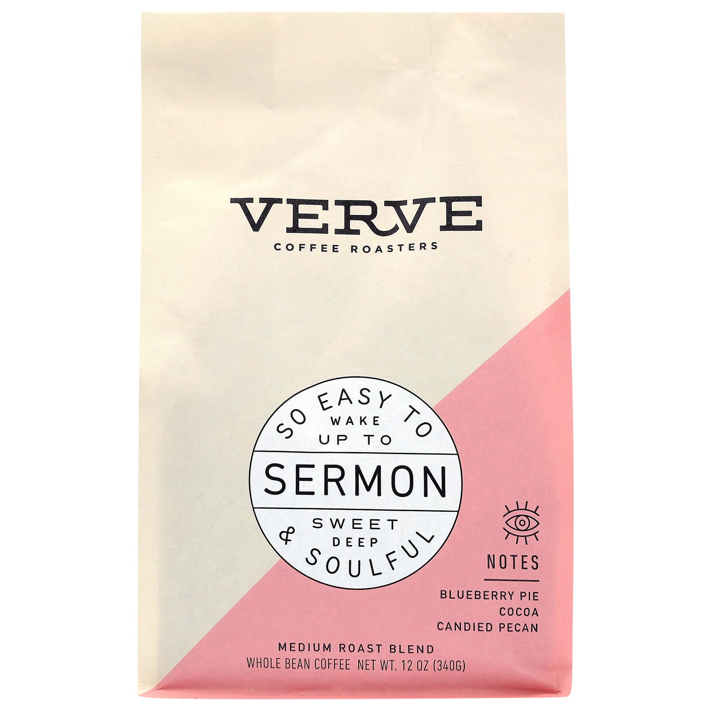 Verve Coffee Roasters Whole Bean Medium Roast Blend Sermon Coffee 12 oz