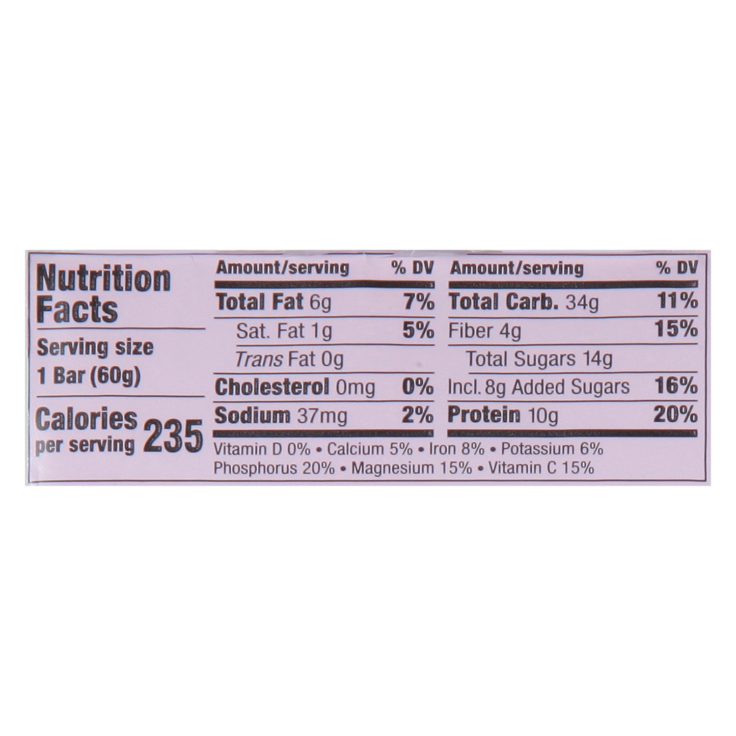 Jambar Organic Artisan Jammin' Jazzleberry Energy Bar 2.12 oz