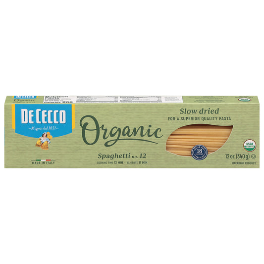 De Cecco Organic No. 12 Spaghetti 12 oz