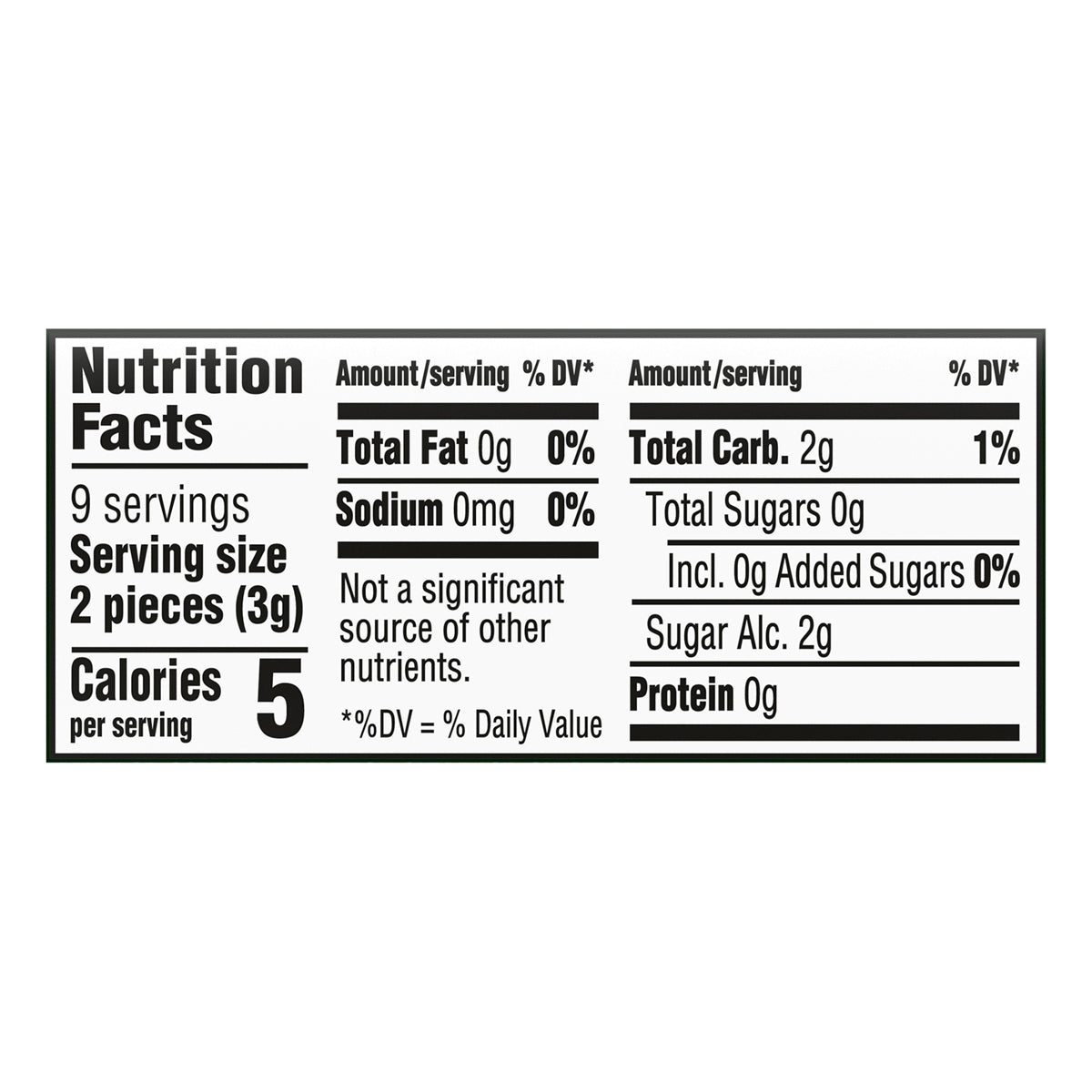 ECLIPSE Spearmint Sugar Free Chewing Gum, Single Pack, 18 Piece