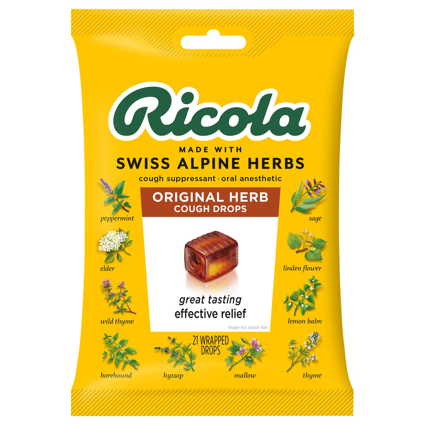 Ricola Original Herb Cough Drops, 21 Count