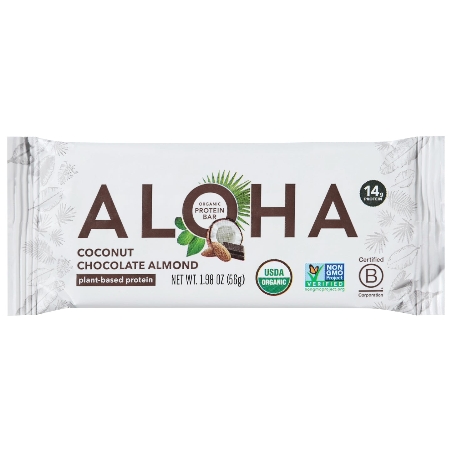 Aloha Organic Coconut Chocolate Almond Protein Bar 1.98 oz