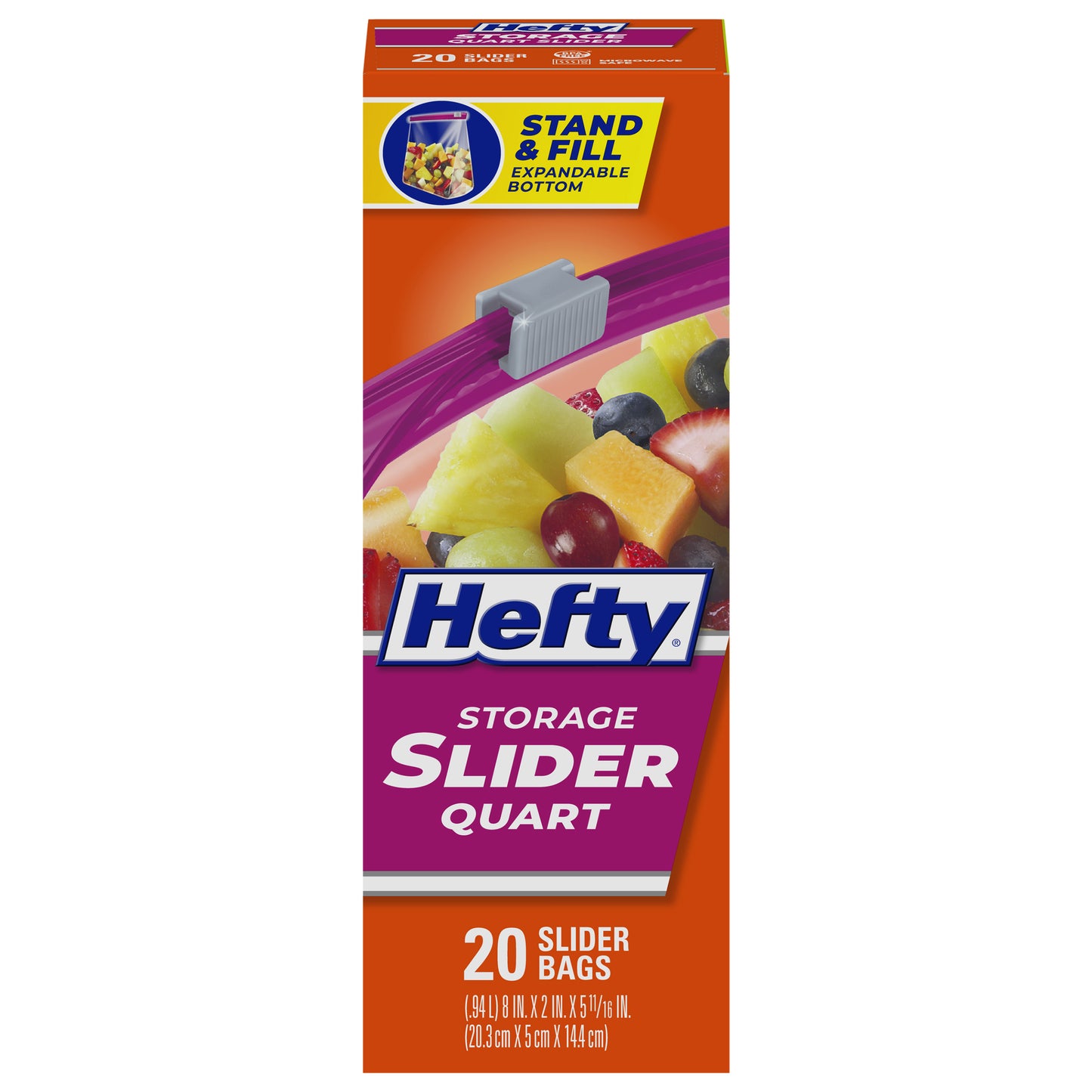 Hefty Storage Quart Slider Bags 20 ea