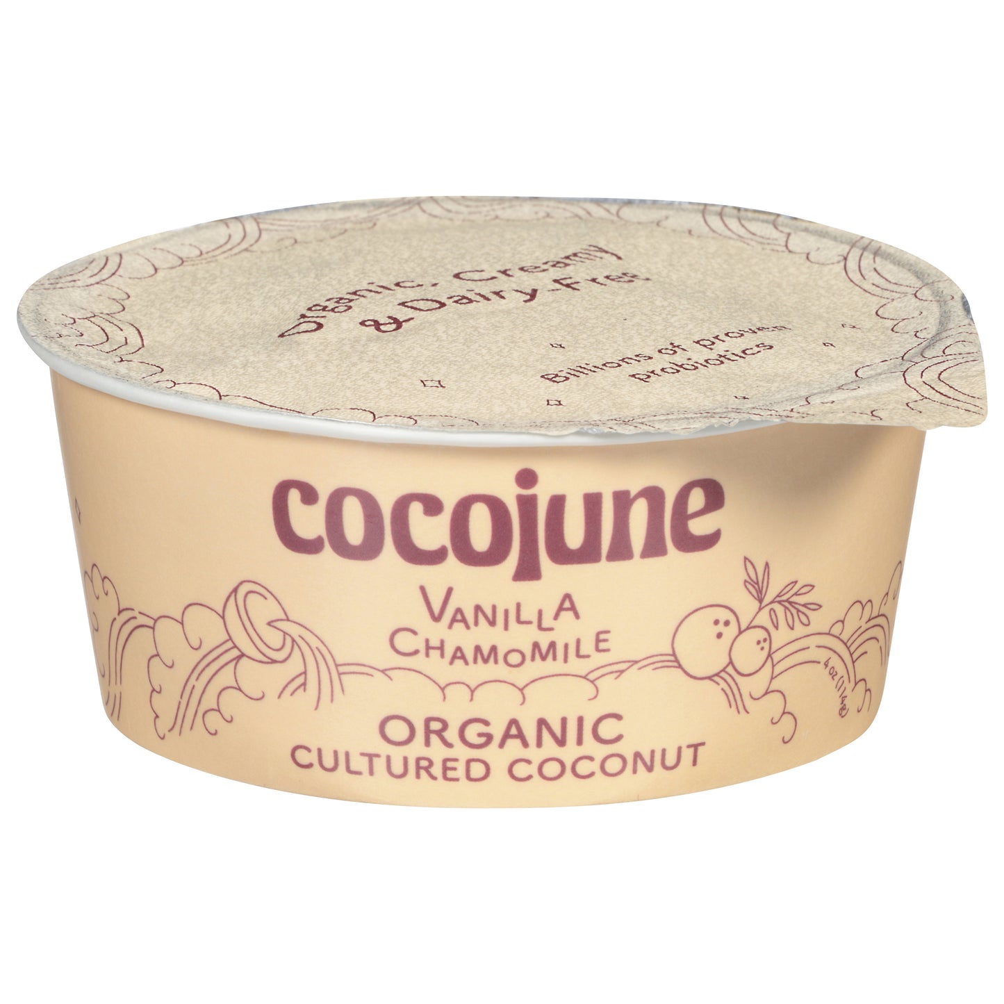 Cocojune Organic Vanilla Chamomile Cultured Coconut 4 oz