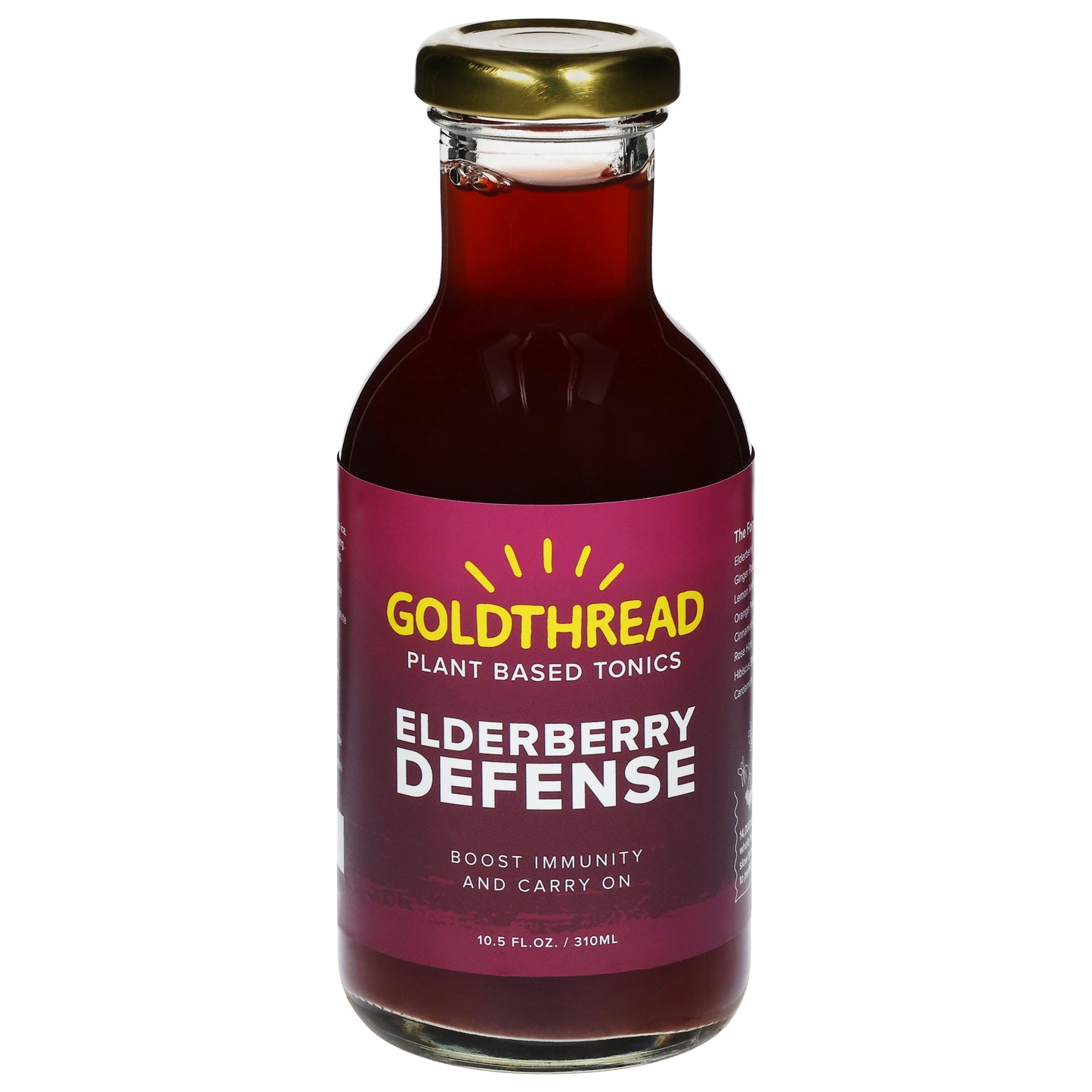 Goldthread Plant Based Elderberry Defense Tonics 10.5 fl oz