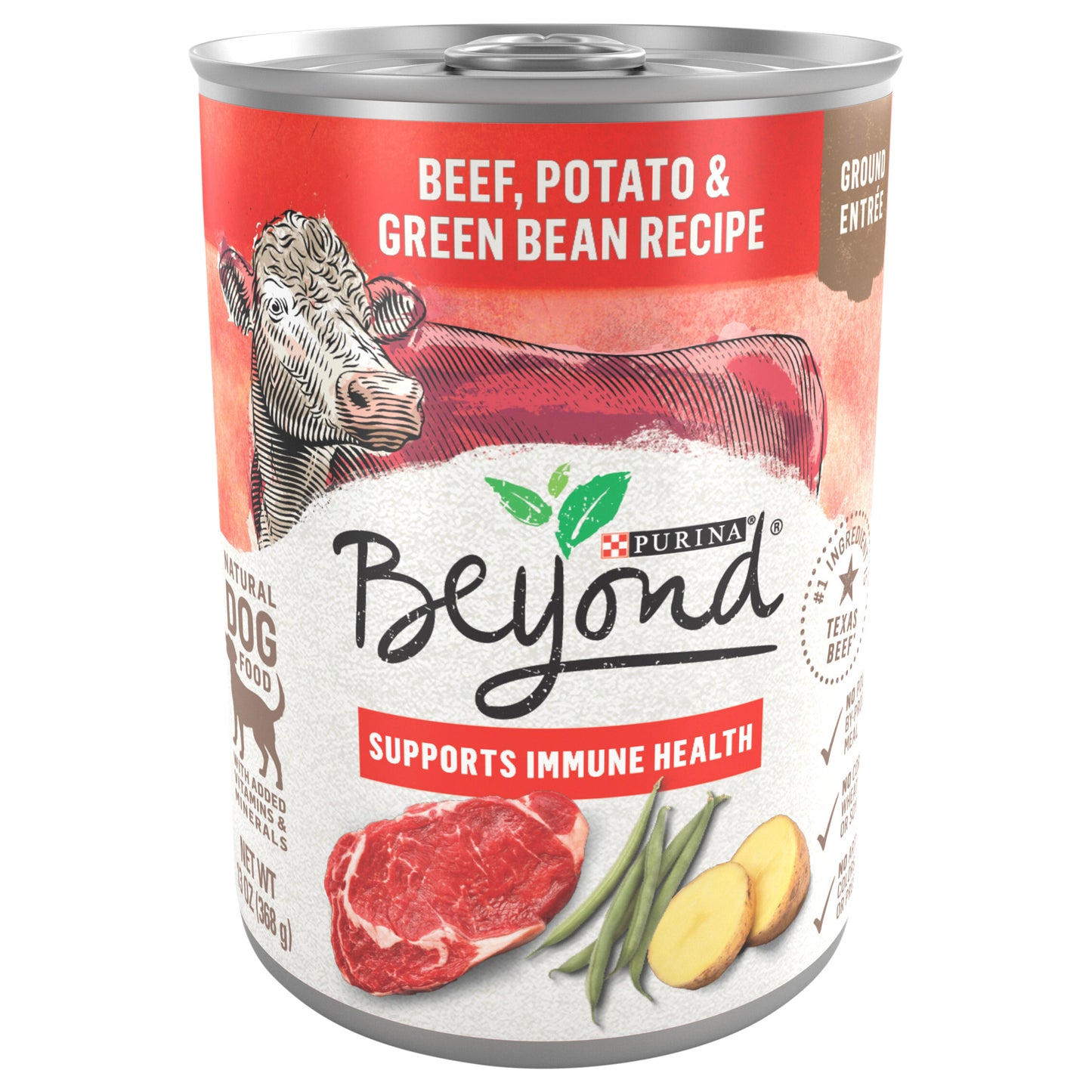 Purina Beyond Beef, Potato, and Green Bean Grain Free Wet Dog Food Natural Pate with Added Vitamins and Minerals - 13 oz. Can