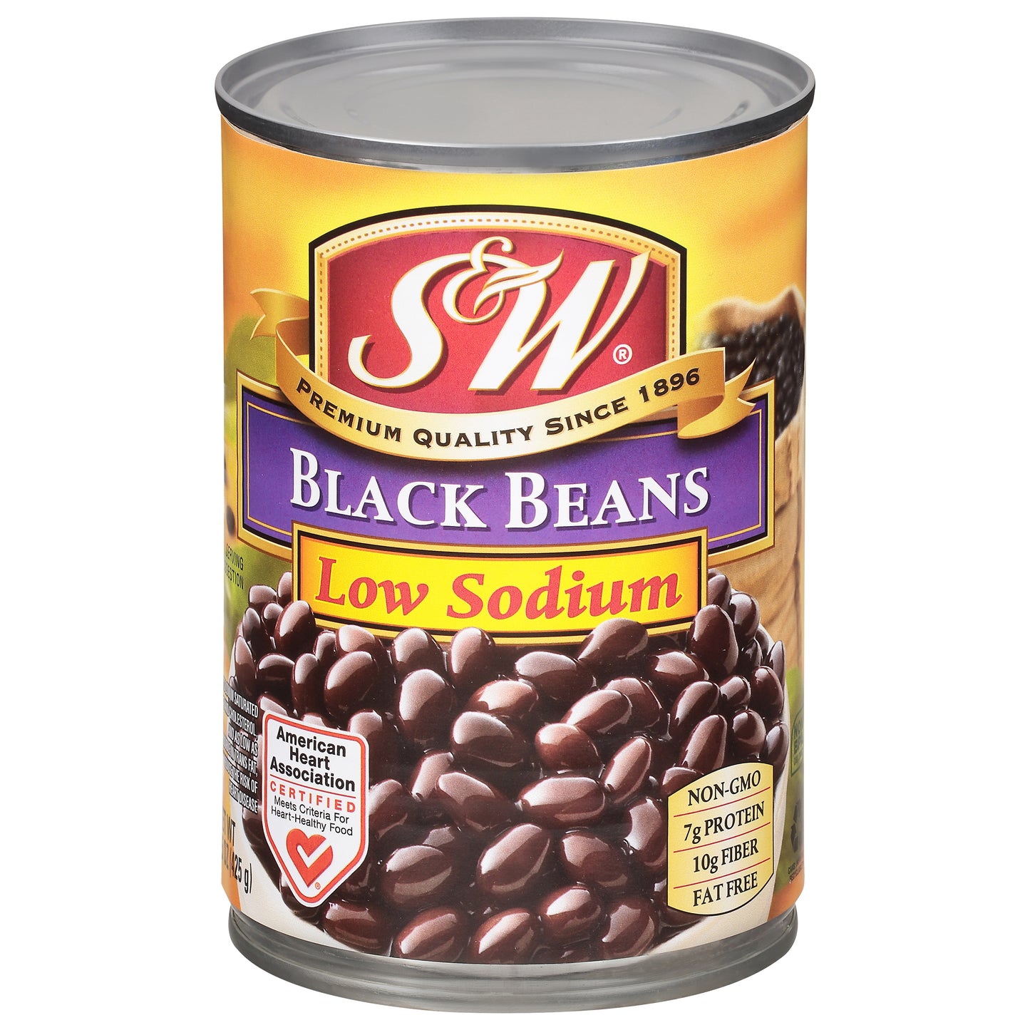 S&W Low Sodium Black Beans 15 oz