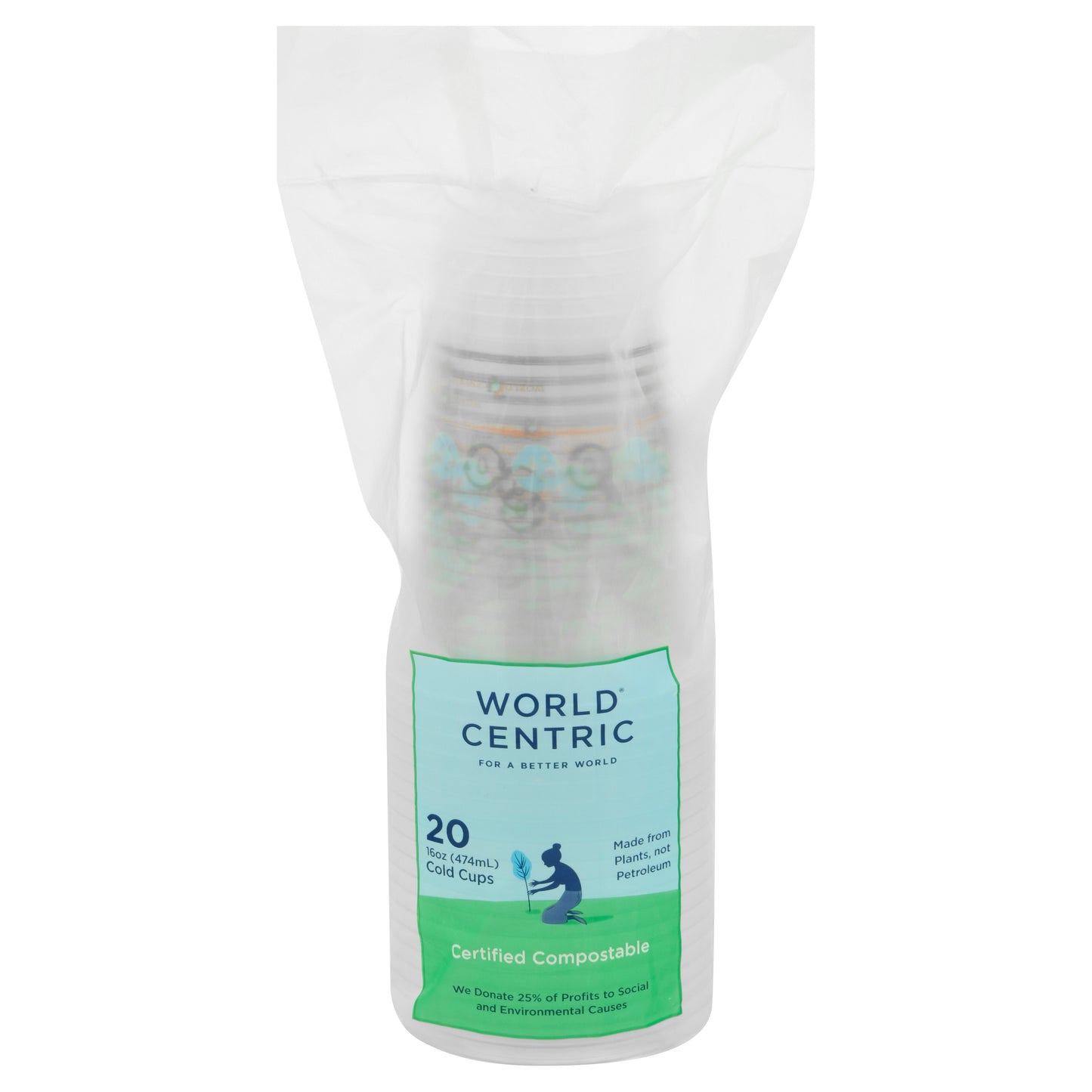World Centric 16 Ounce Cold Cups 20 ea