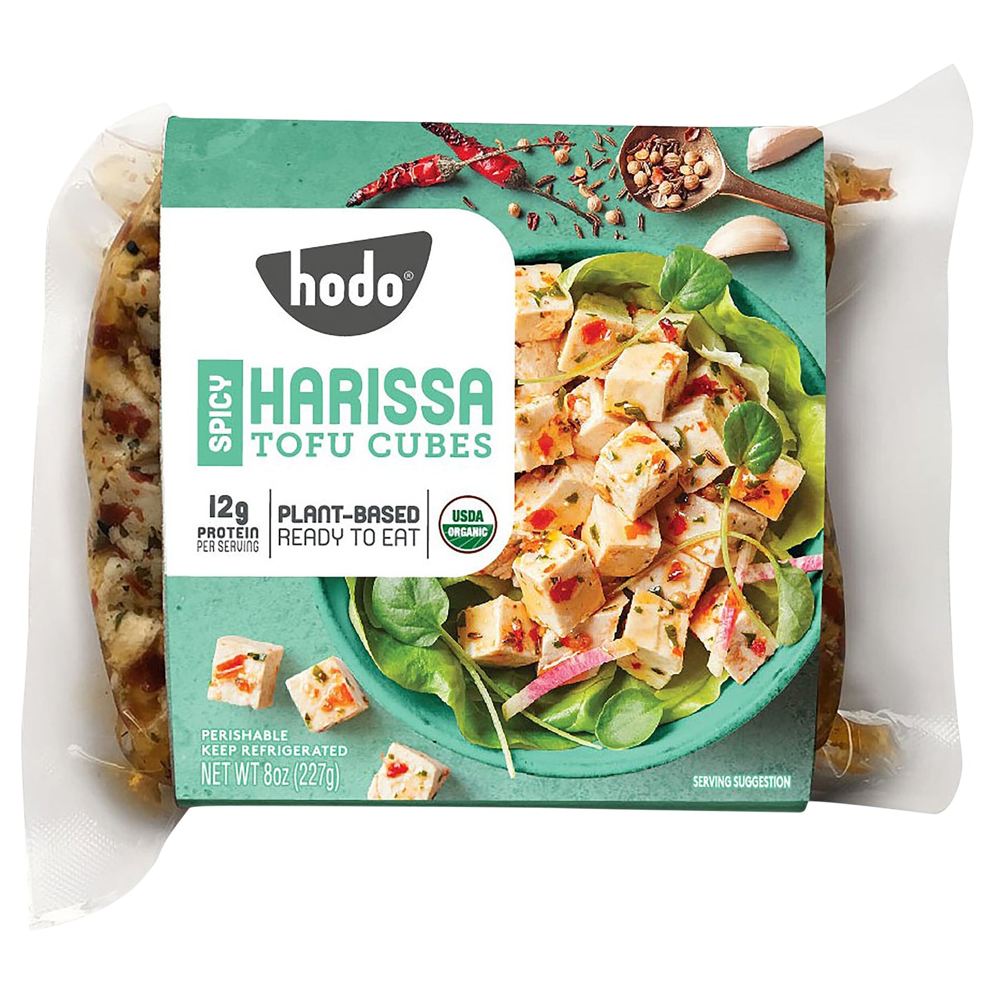 Hodo Spicy Harissa Tofu Cubes 8 oz
