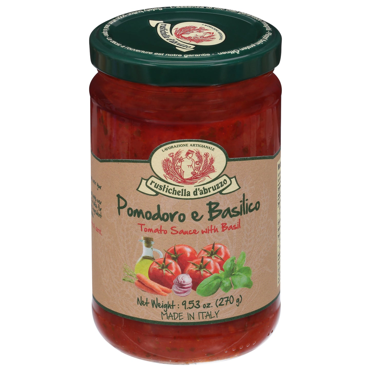 Rustichella d'Abruzzo Tomato Sauce with Basil 9.53 oz
