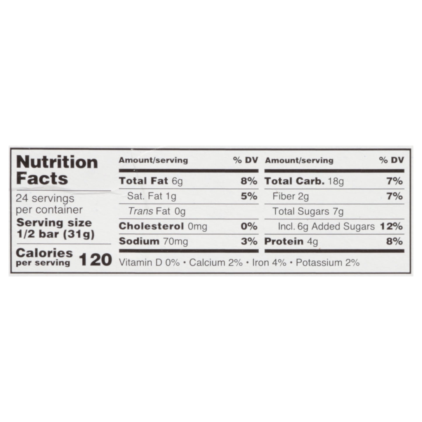 Kate's Real Food Gluten Free Peanut Butter Hemp & Flax Bar 2.2 oz