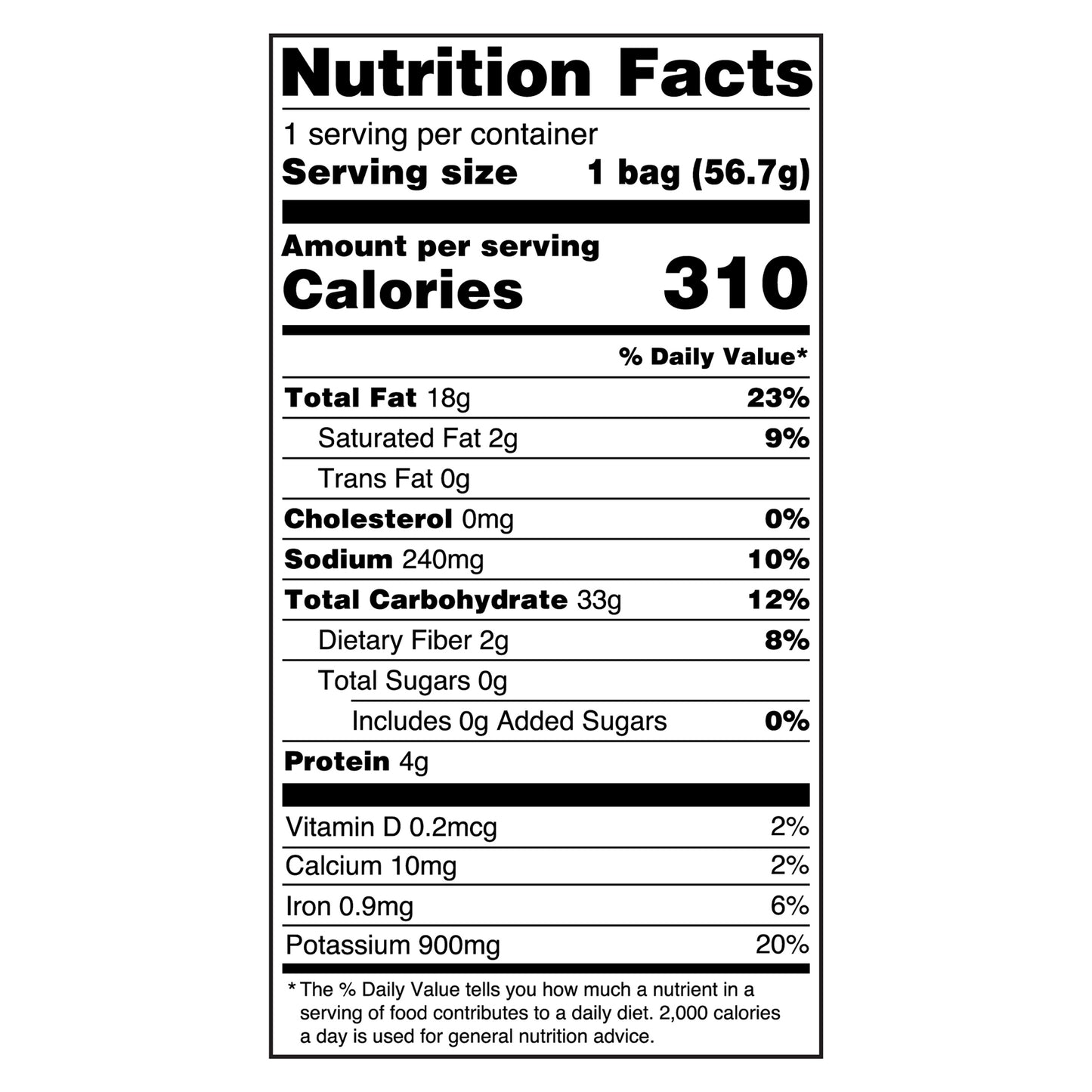 2 oz Tims Original Kettle Chip