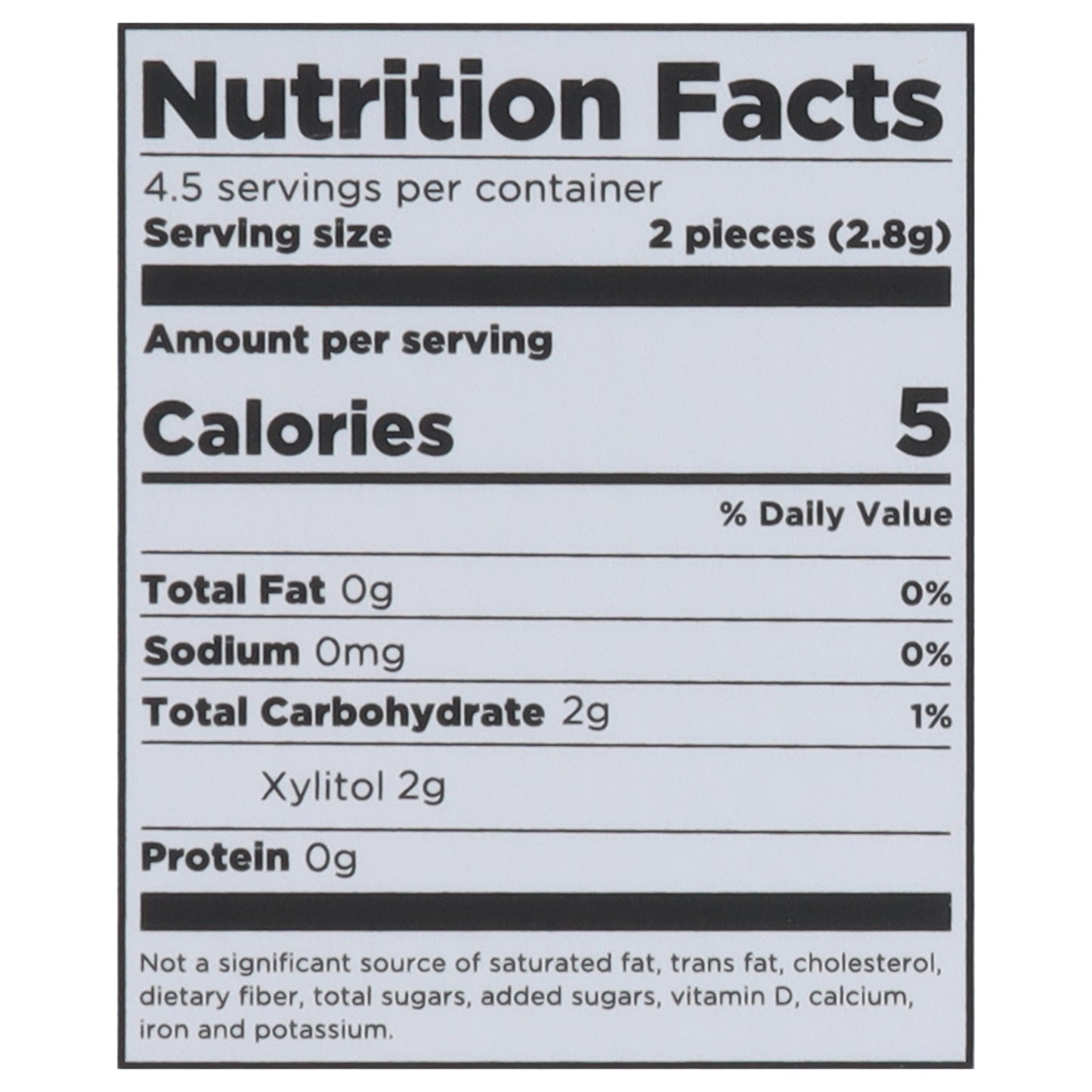 Pur Aspartame Free Sugar-Free Peppermint Gum 9 Pieces