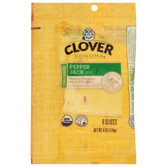 Clover Sonoma Organic Pepper Jack Cheese 6 ea