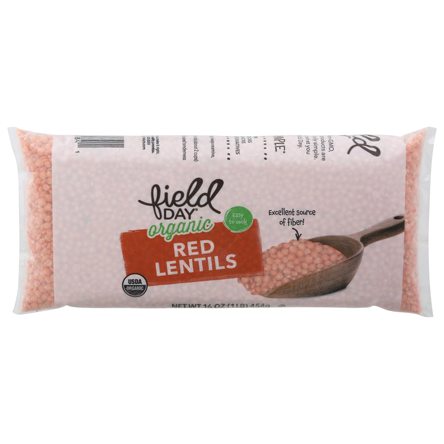 Field Day Organic Red Lentils 16 oz