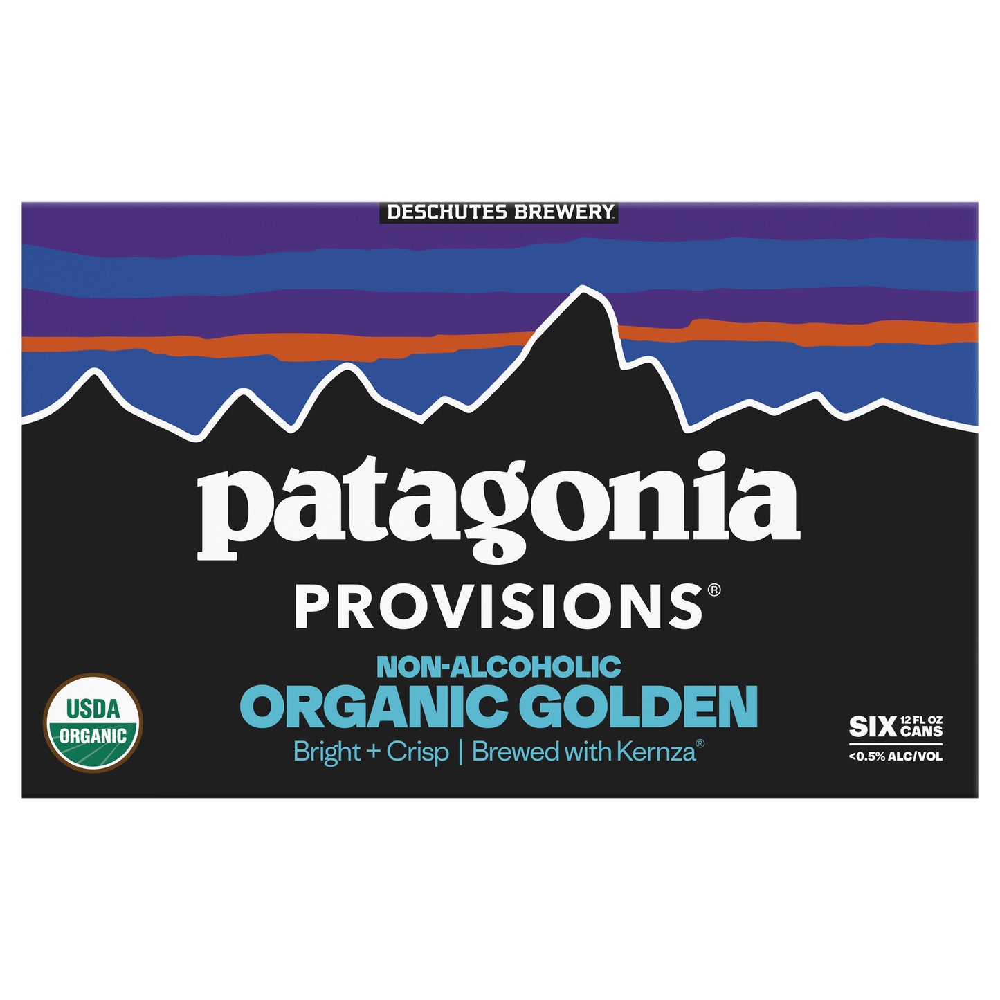 Deschutes Brewery Patagonia Provisions, Non-Alcoholic Organic Golden, Craft Beer, 0.5%ABV