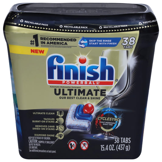 Finish Powerball Ultimate Automatic Dishwasher Detergent 38 ea