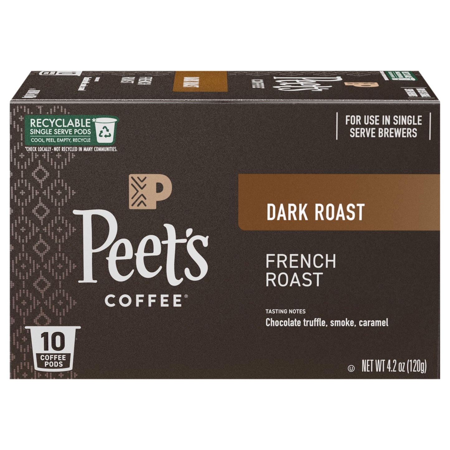 Peet's Coffee, French Roast Dark Roast Coffee Pods - 10ct Carton