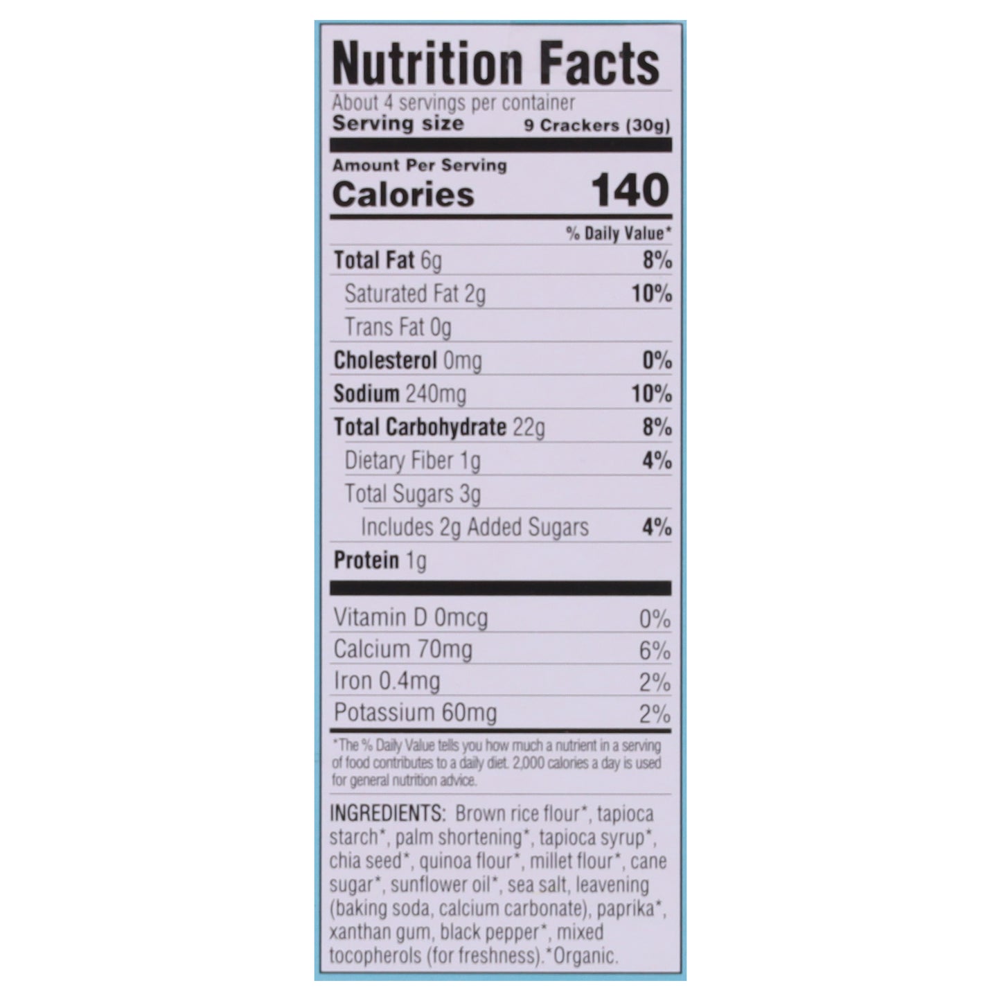 Mary's Gone Crackers Organic Real Thin Sea Salt Crackers 4.0 oz