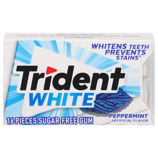 Trident White Sugar Free Peppermint Gum 16 ea