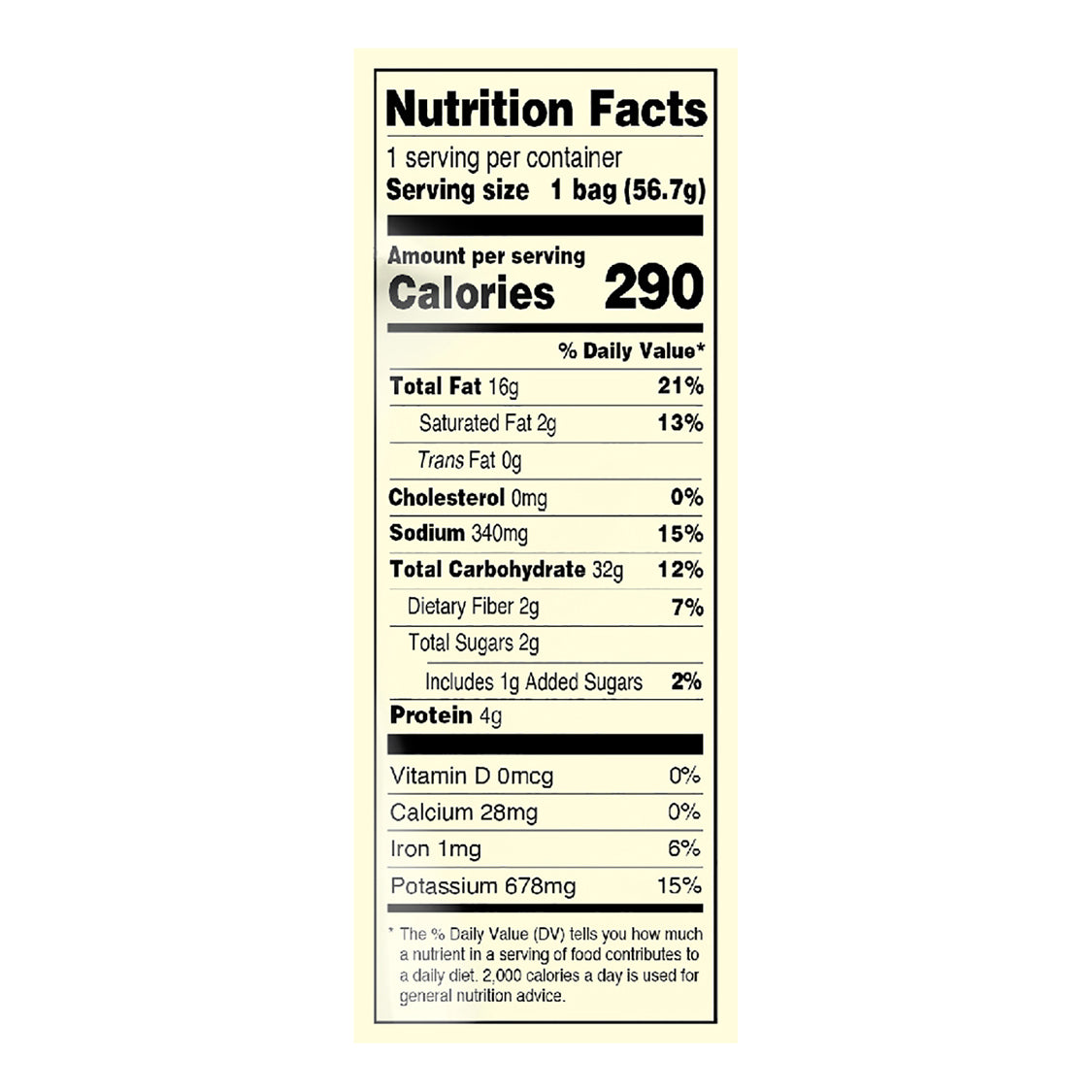 2 oz "Dirty" Sour Cream & Onion Potato Chips
