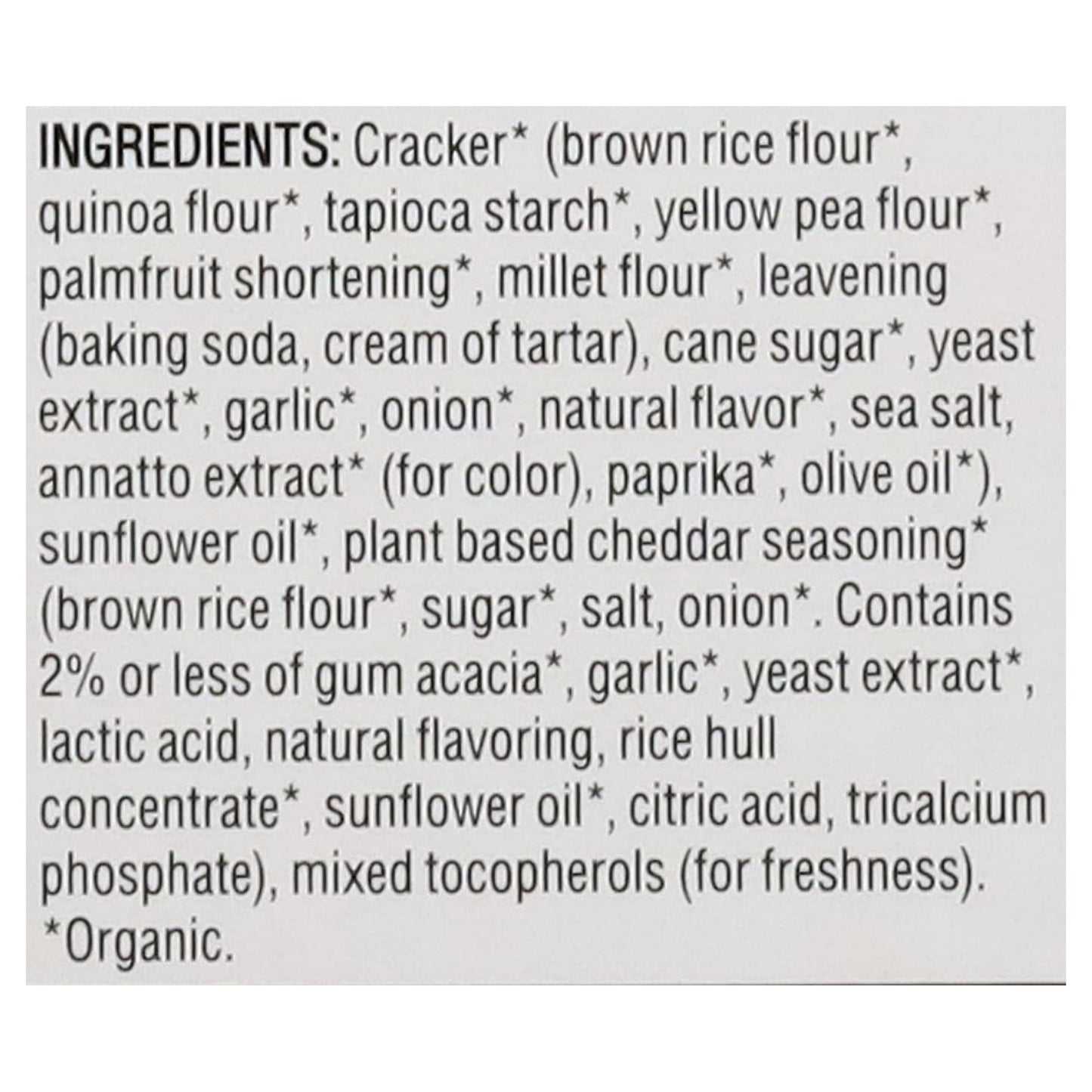 Mary's Gone Crackers Cheezee Organic Plant Based Cheddar Flavor Snack Crackers 4.0 oz