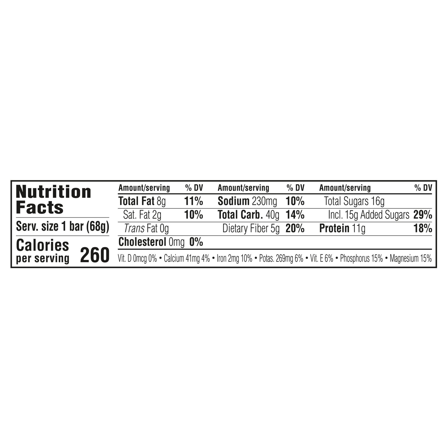 CLIF BAR - Chocolate Chip Peanut Crunch - Made with Organic Oats - 11g Protein - Non-GMO - Plant Based - Energy Bar - 2.4 oz.