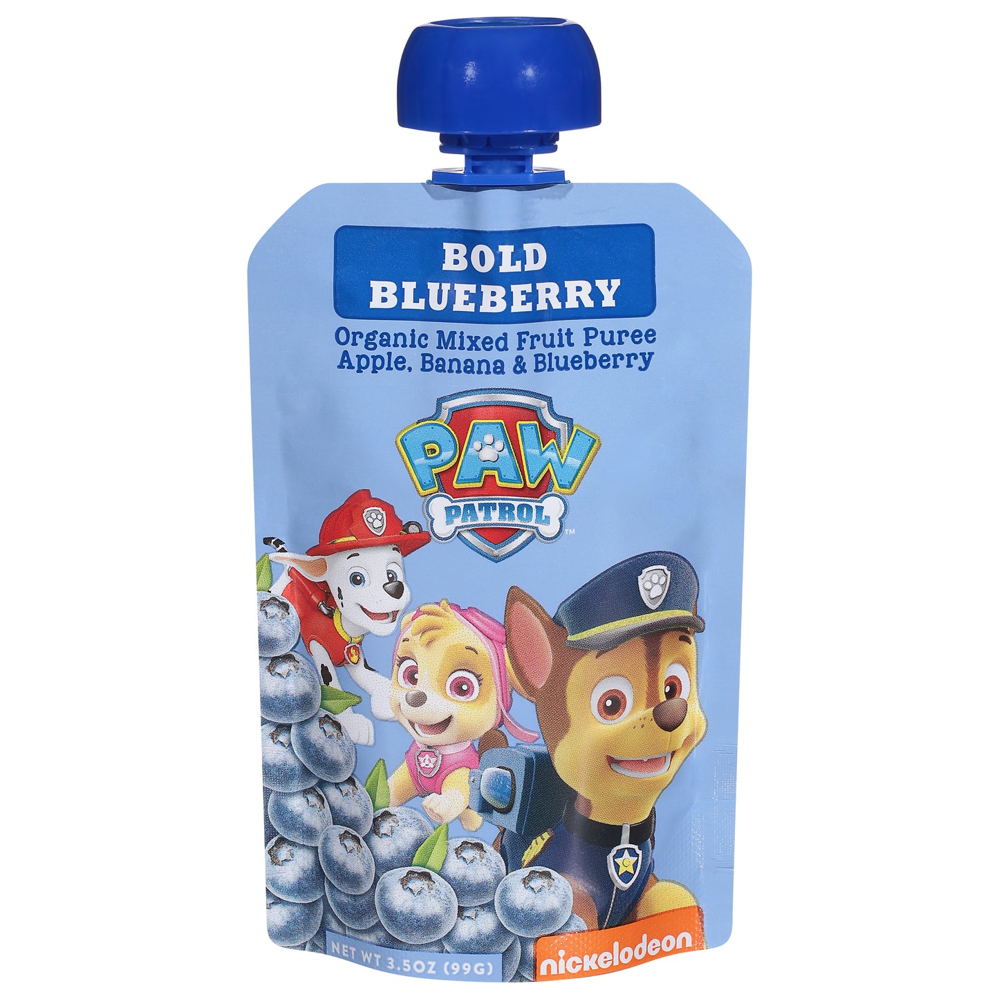 Paw Patrol Organic Bold Blueberry Mixed Fruit Puree 3.5 oz