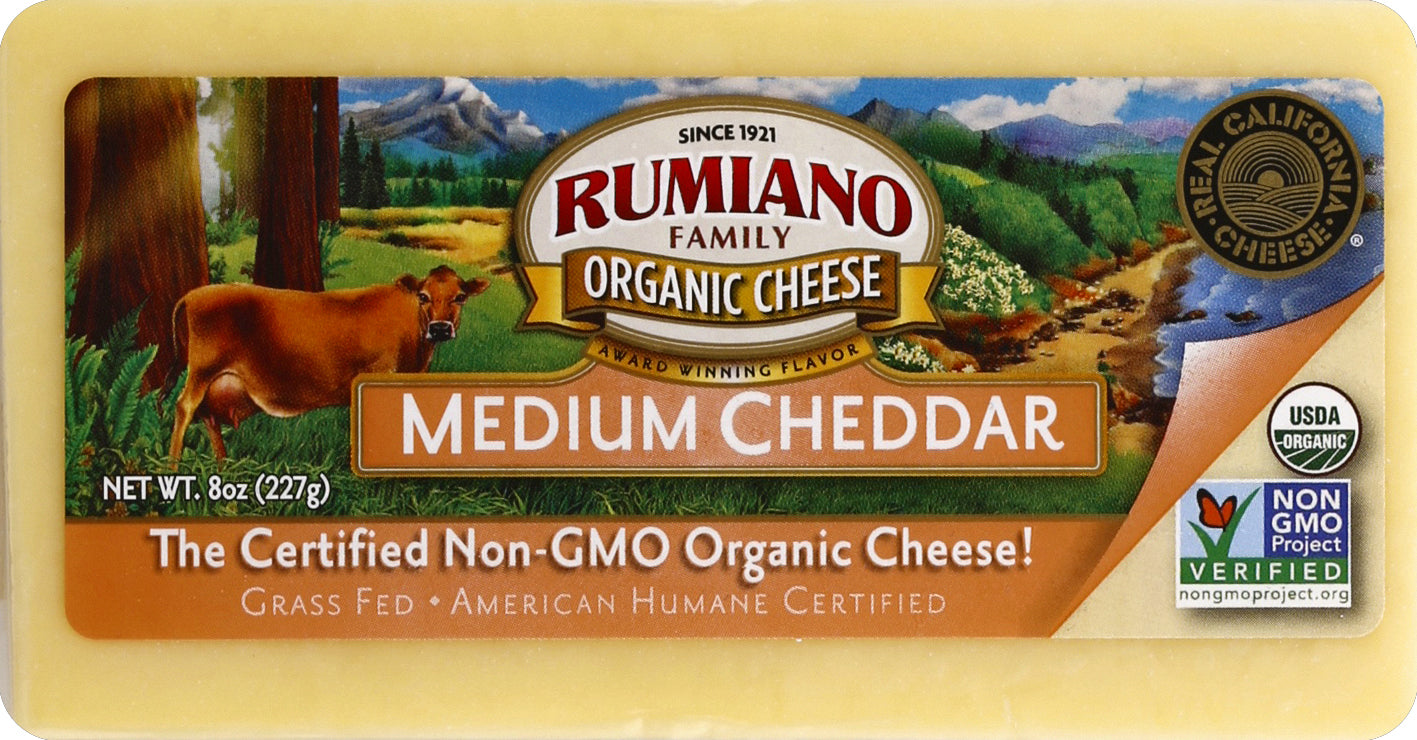 Rumiano RUMIANO ORGNC CHEDDAR MD 8 OZ